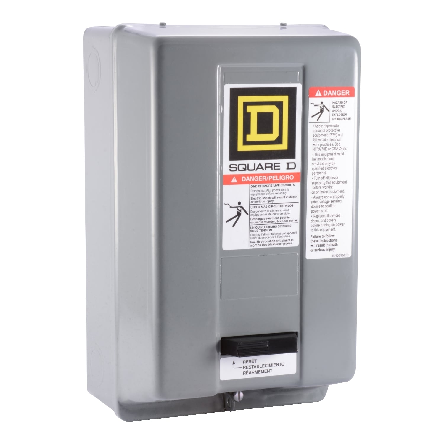 NEMA Motor Starter, Type S, nonreversing, enclosure, for 8536SD, NEMA Size 2, NEMA 1