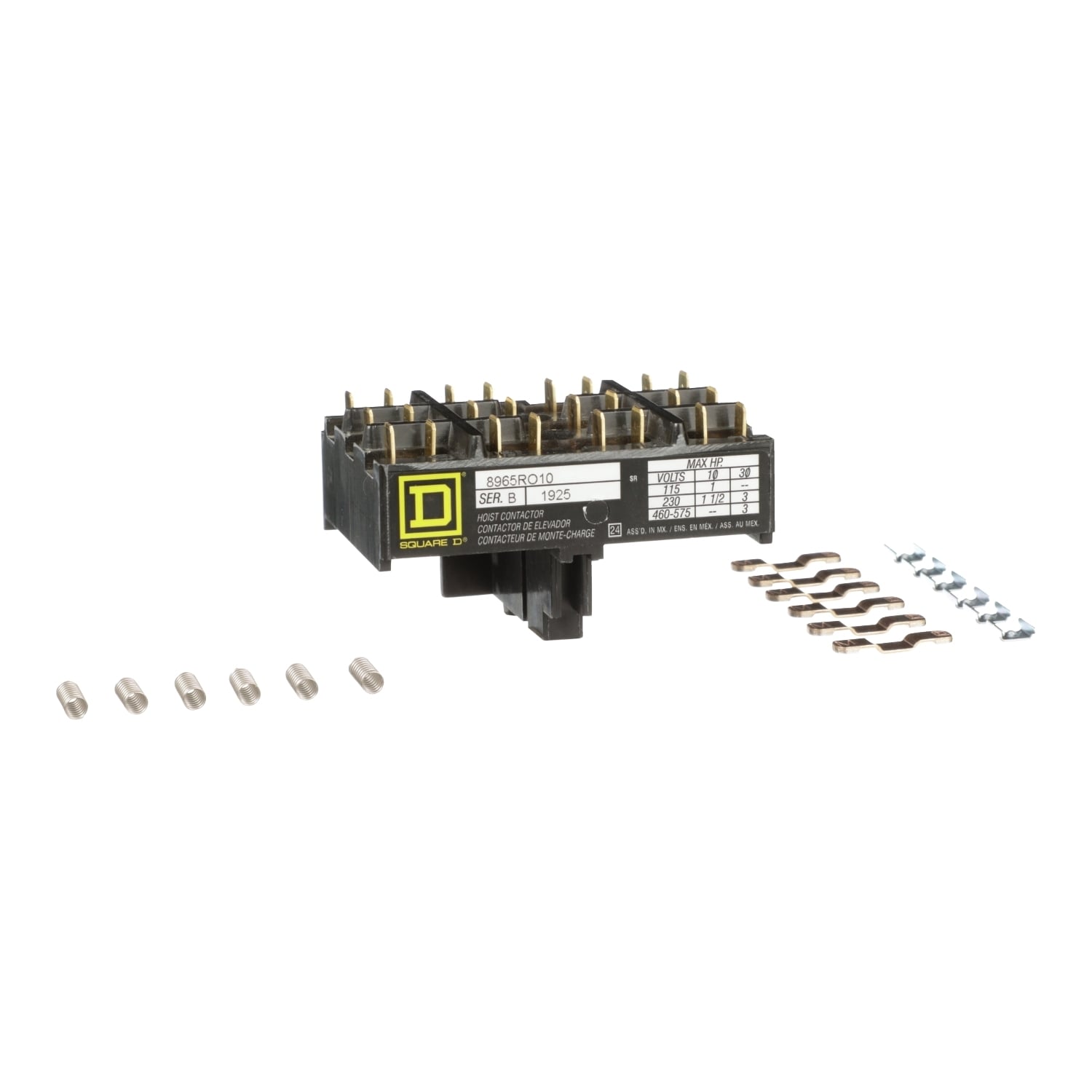 Contactor, 8965RO, hoist, reversing, replacement contact kit, for 8965RO10, 3 pole, series A or B