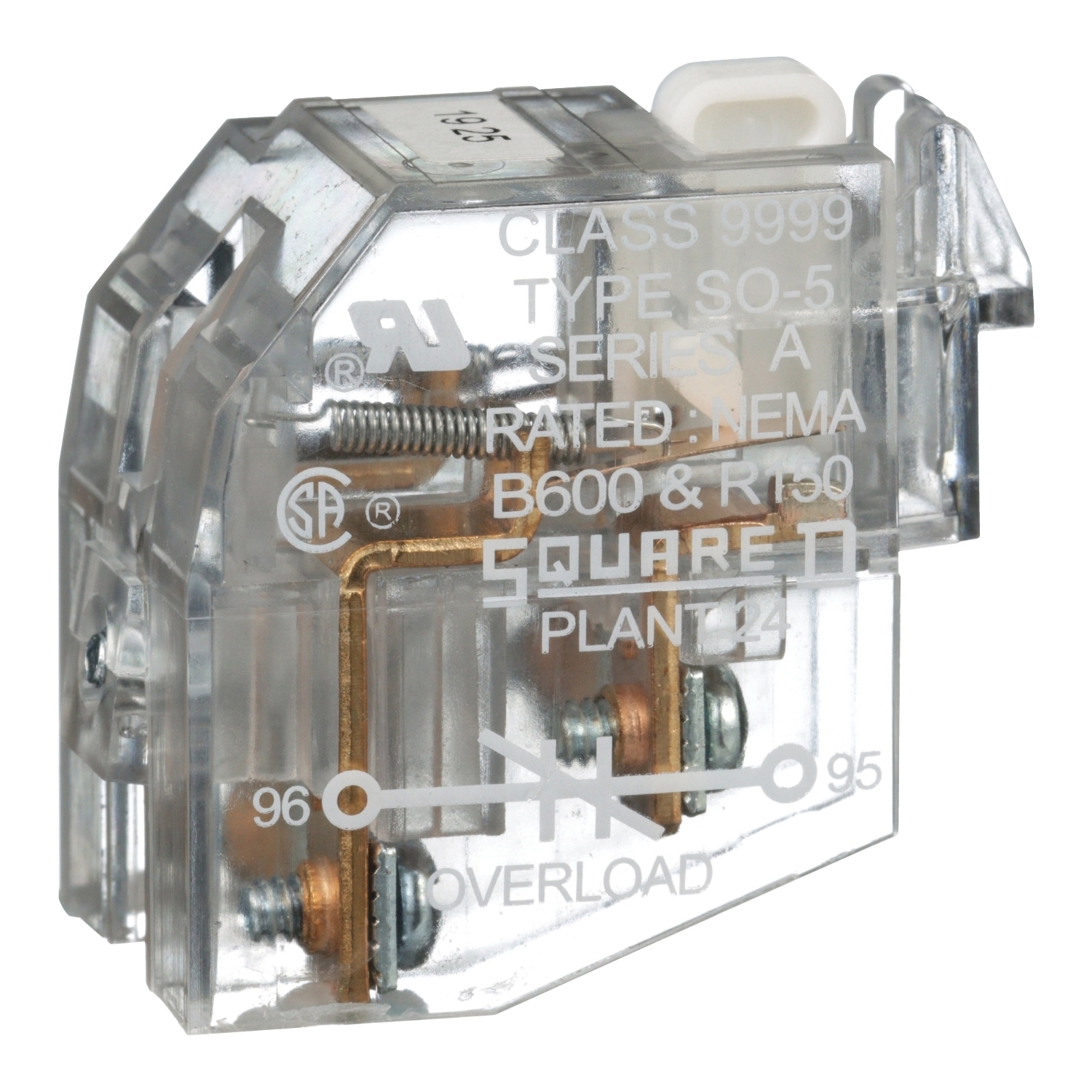 NEMA Motor Starter and contactor, Type S, isolated alarm contacts, for melting alloy overload relays, NC alarm contact
