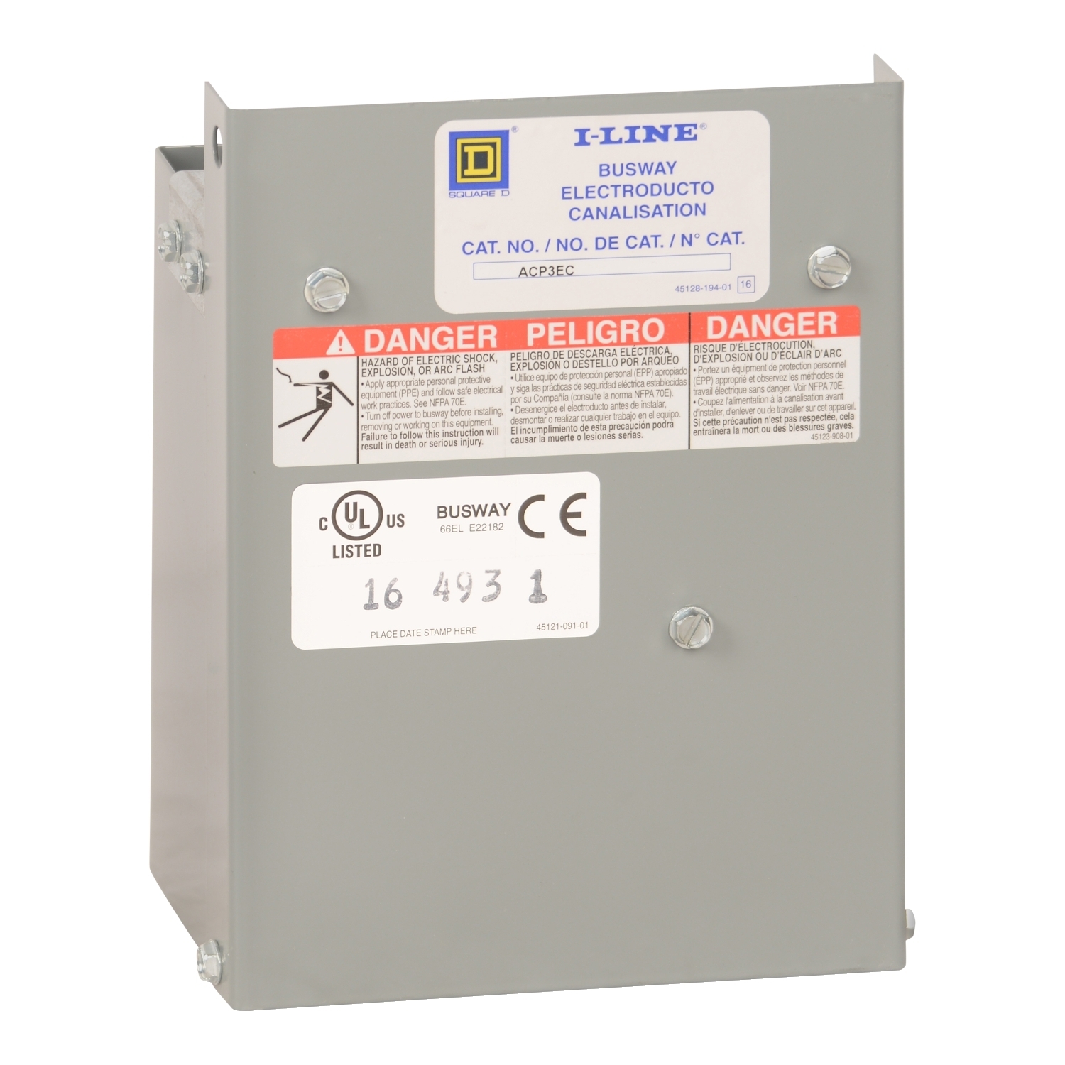 End Closure, I-Line Busway, max 225A rated, end caps [TAA]
