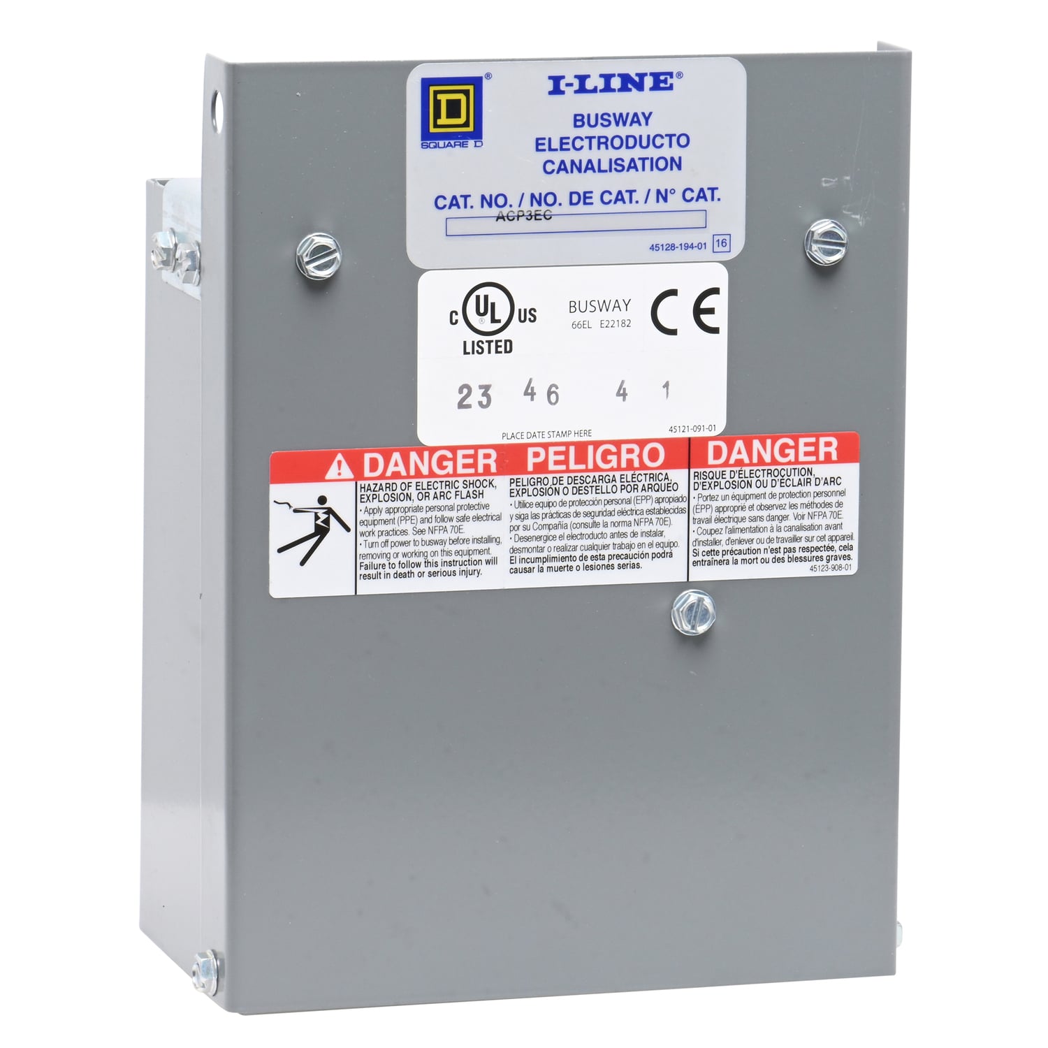 Busway, I-Line, end closure, for 600A copper, for 400A aluminum or copper, 600 VAC [TAA]
