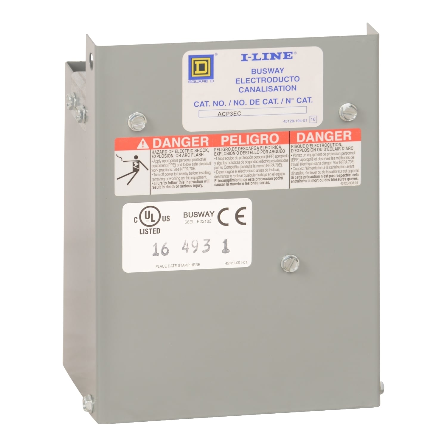 End Closure, I-Line Busway, max 600A rated, end caps [TAA]