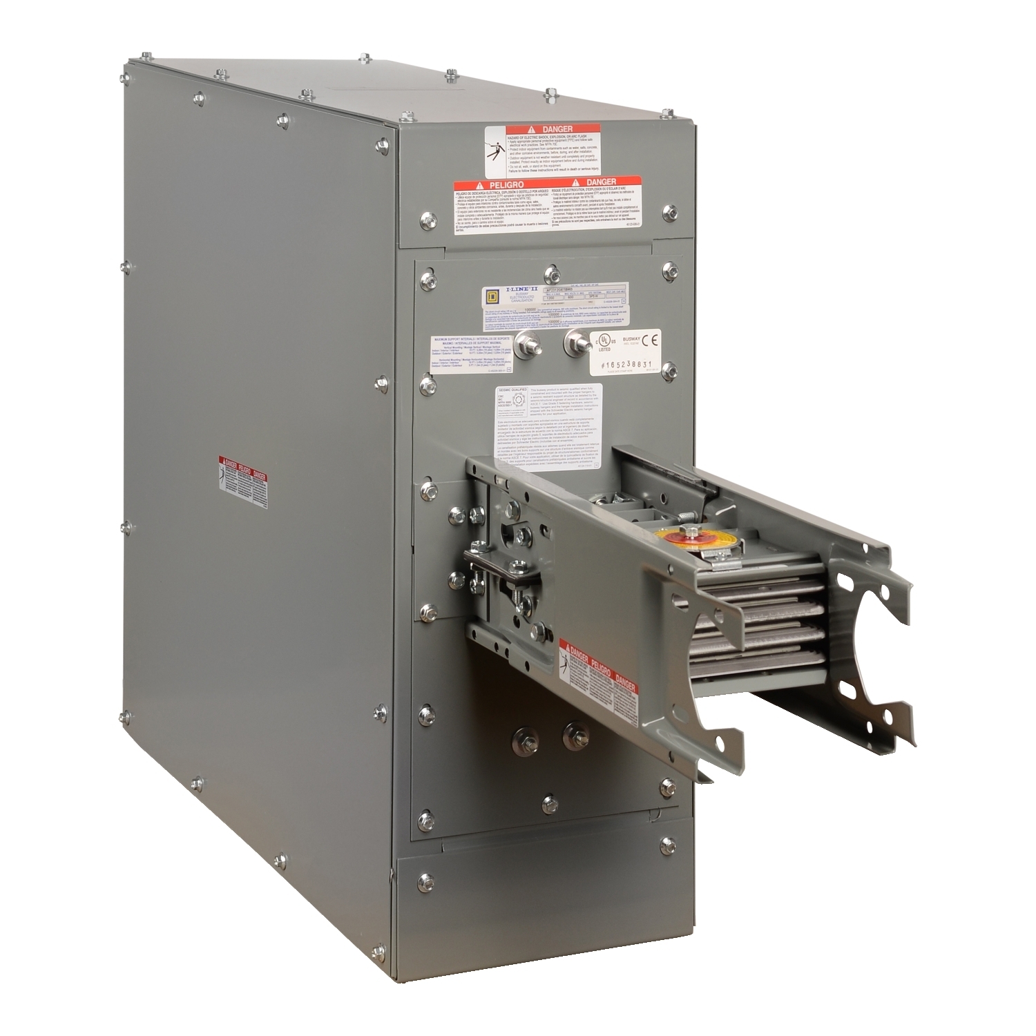 [TAA, BAA_COTS] End tap box, I-Line Busway, max 2000A rated, copper, bolt connection, 4 wire