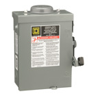 Safety switch, general duty, fusible, 30A, 3 wire, 2 poles, 1 neutral, 3hp, 120VAC, Type 3R, bolt on provision