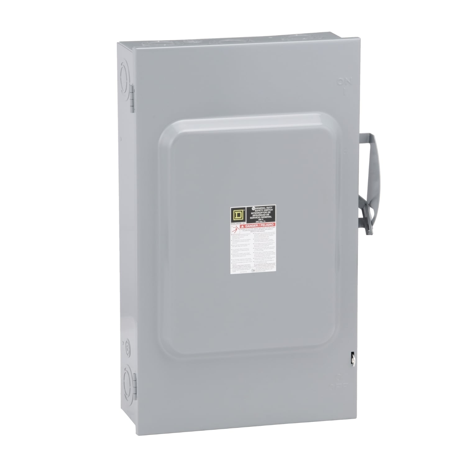 Safety switch, general duty, fusible, 2 pole, 3 wire, 240VAC, 200A, Type 1, with neutral