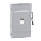 Safety switch, general duty, fusible, 200A, 3 wire, 2 poles, 1 neutral, 60hp, 240VAC, Type 3R, bolt on hub provision