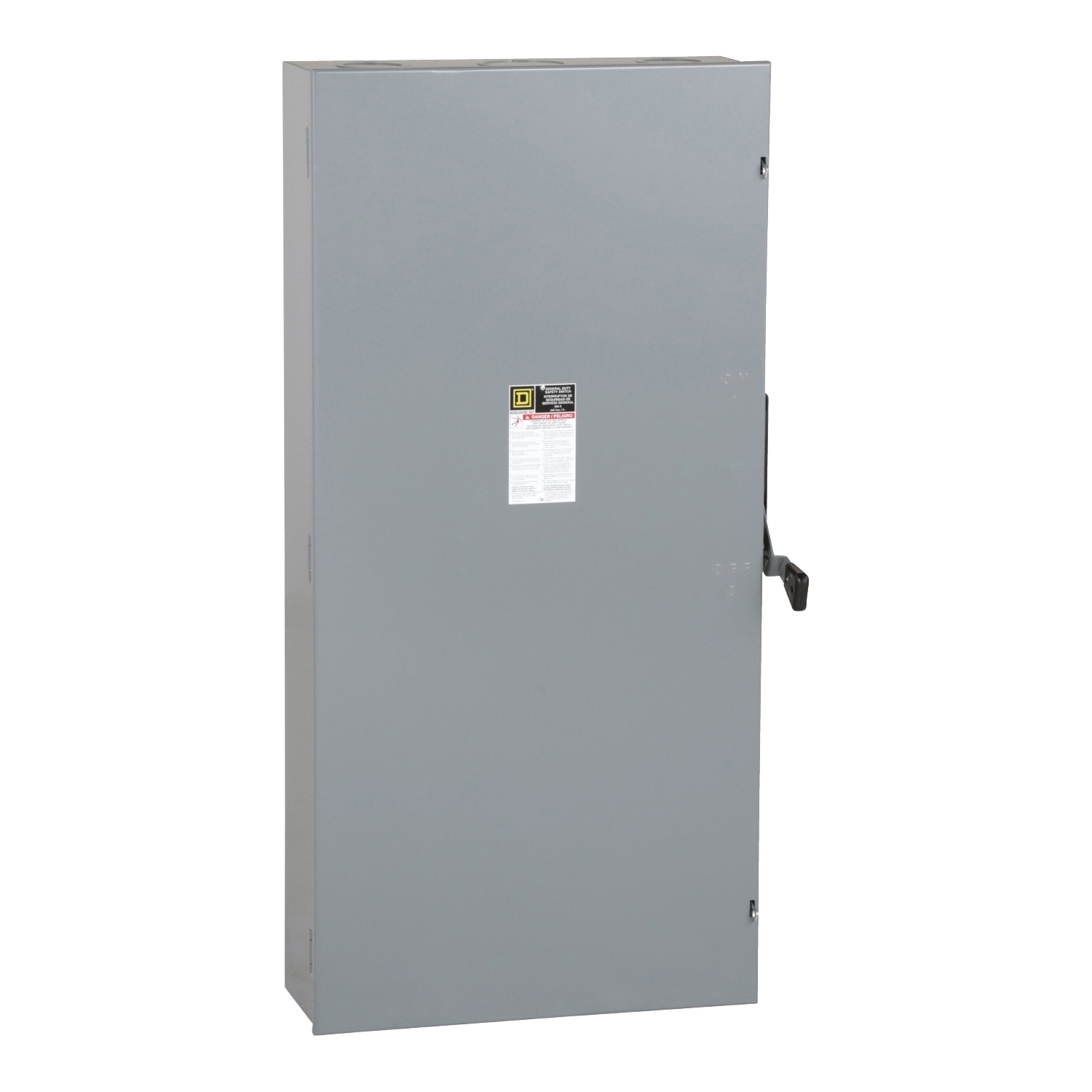 Safety switch, general duty, fusible, 2 pole, 3 wire, 240VAC, 600A, Type 1, with neutral