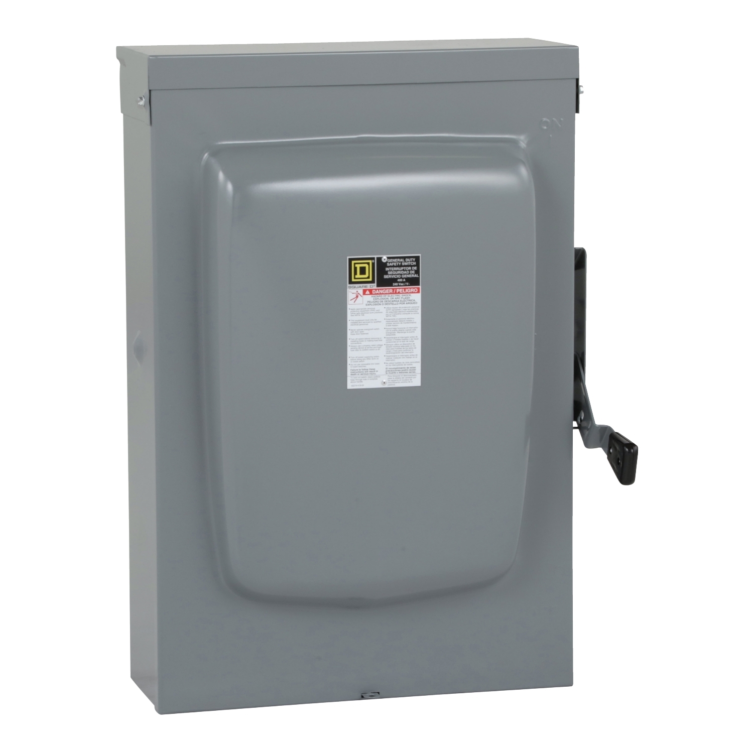 Safety switch, general duty, fusible, 3 pole, 4 wire, 240VAC, 400A, Type 3R, with neutral