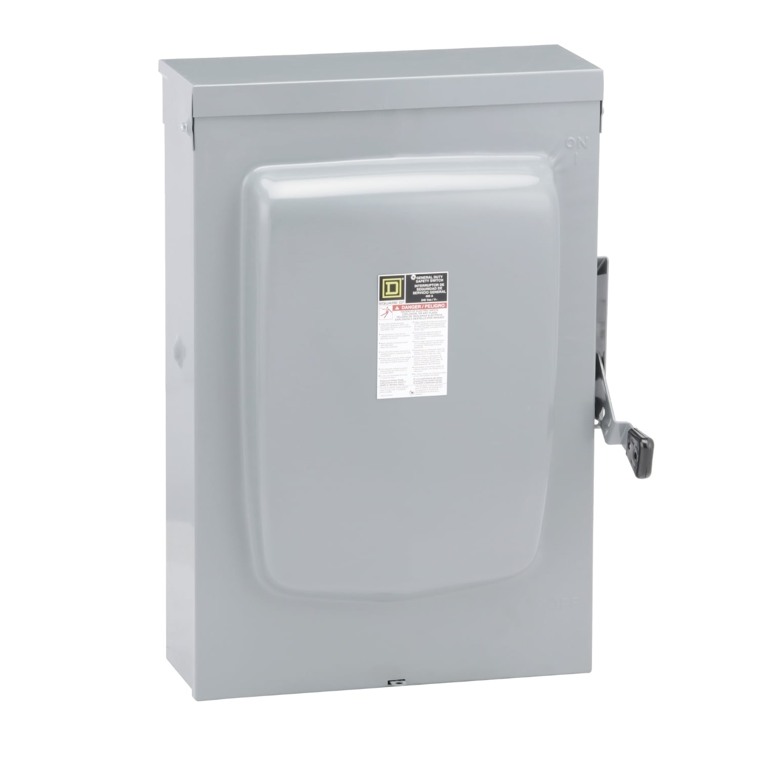 Safety switch, general duty, fusible, 3 pole, 4 wire, 240VAC, 600A, Type 3R, with neutral