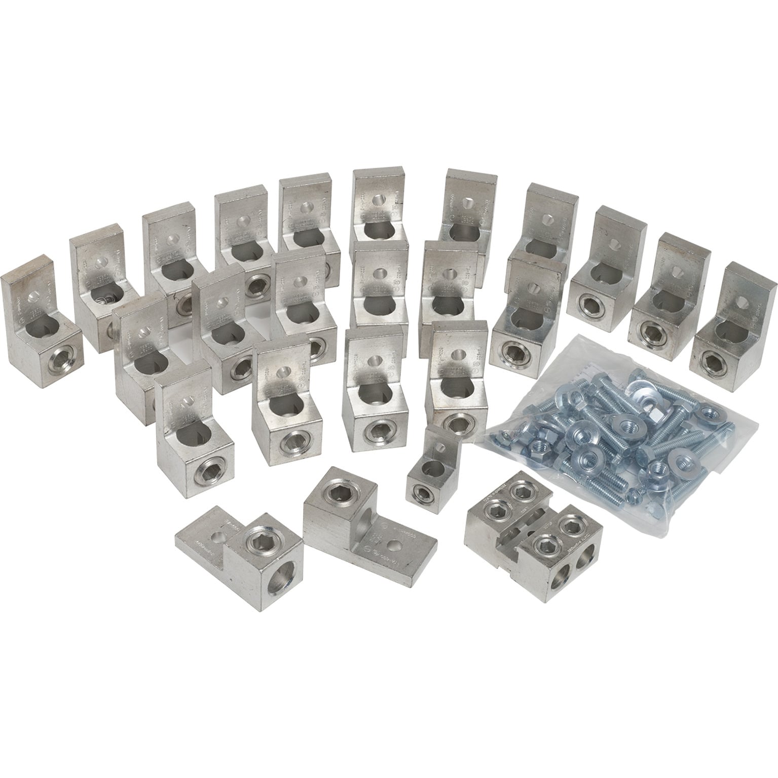 Low voltage transformer accessory, mechanical lug kit, 2000A, 600kcmil to 2 AWG, 25 lugs