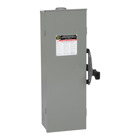 Safety switch, double throw, non fusible, 60A, 600 VAC/VDC, 3 poles, 60 hp, NEMA 3R, bolt on provision
