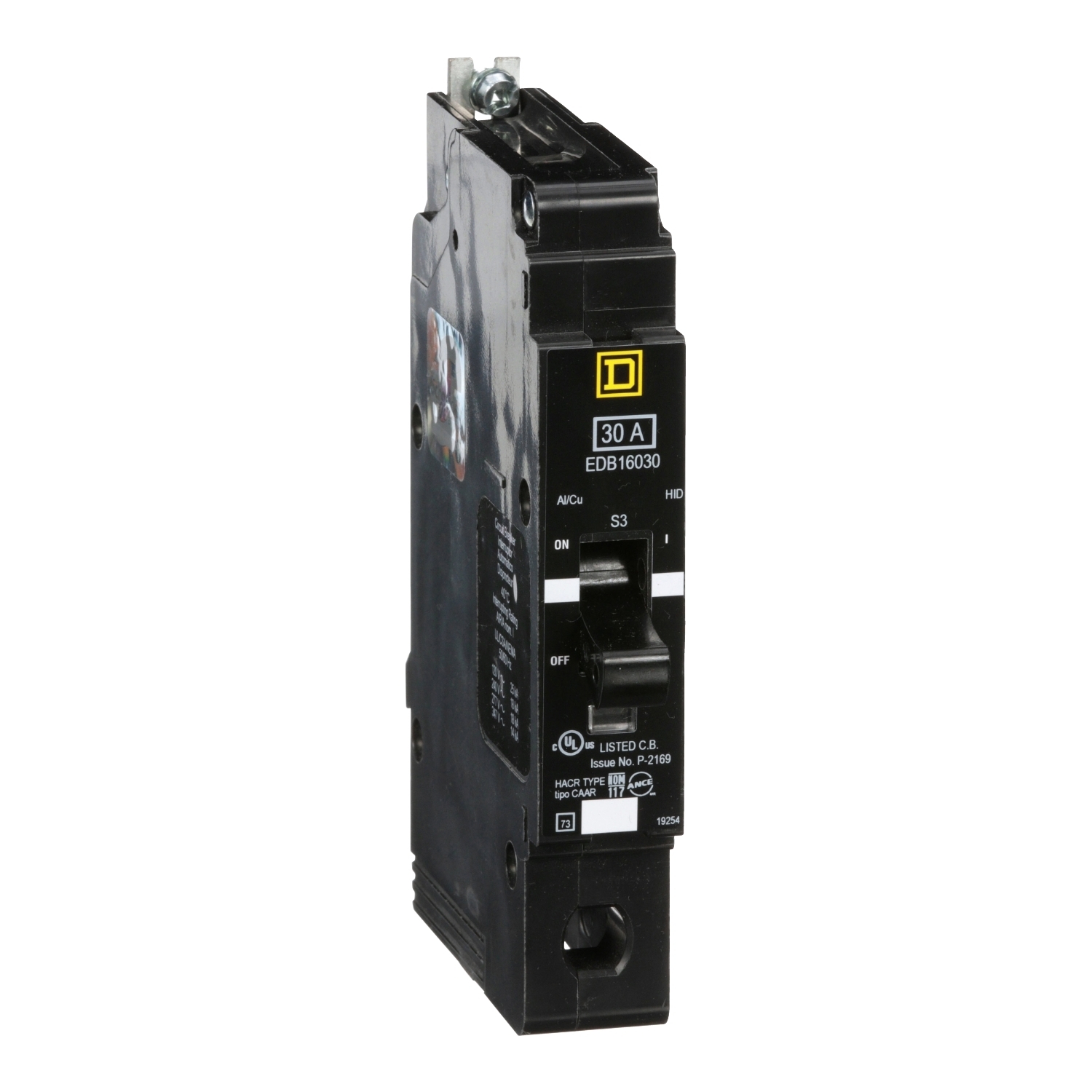 Mini circuit breaker, E-Frame, 30A, 1 pole, 600Y/347VAC, 25kA max, bolt on [TAA]