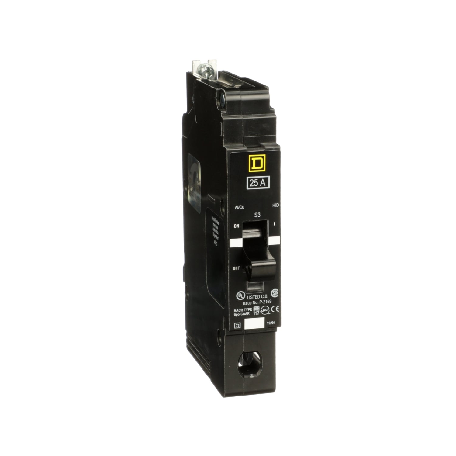 EGB14025 Miniature Circuit Breaker, 25 Amp, 1 Pole, 277V