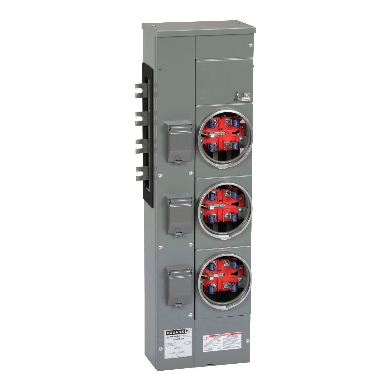 EZM313125 Branch Unit, EZ Meter Pak, 125 Amp, 3 Socket, 208Y/120V, No Bypass, Ringed