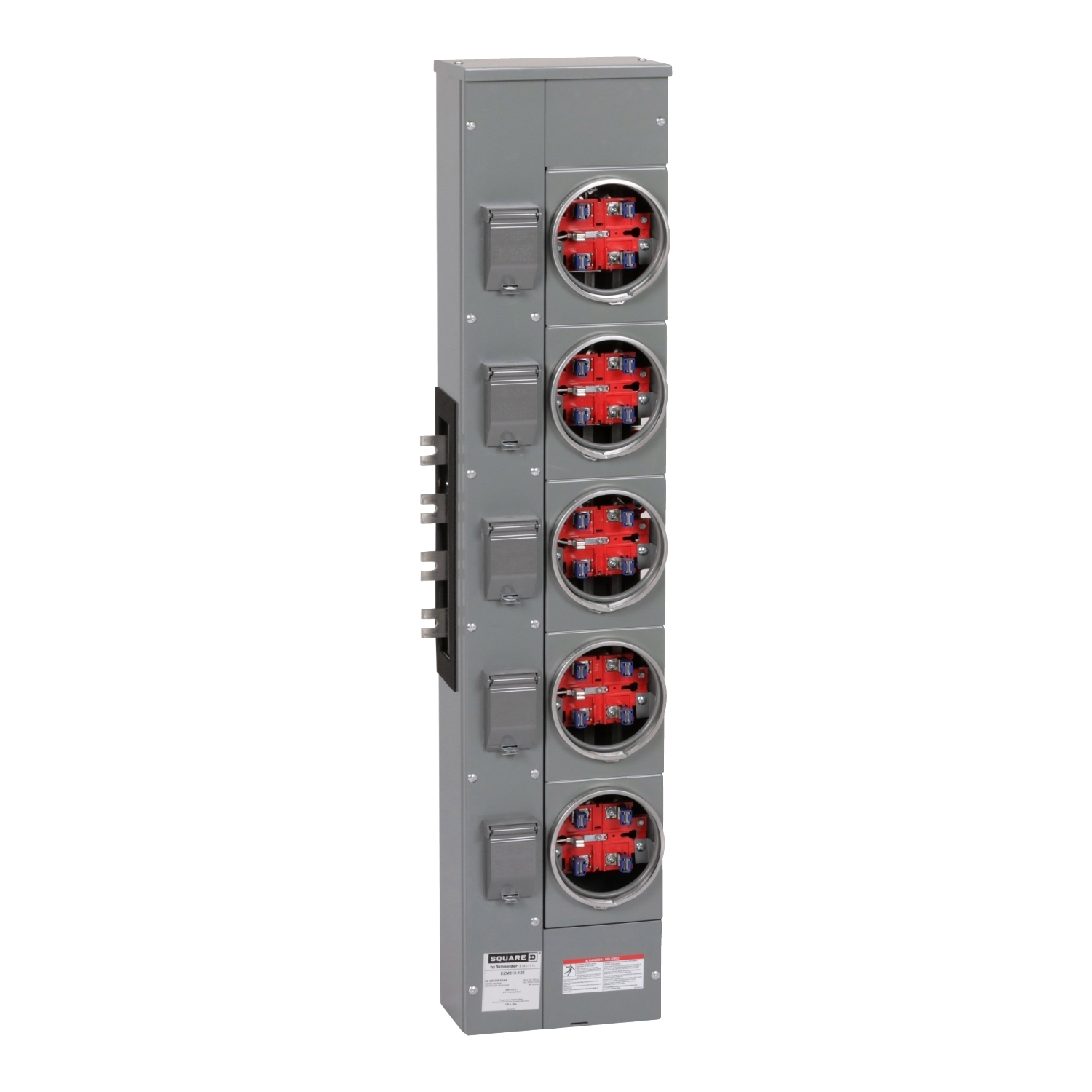 EZM315125 Branch Unit, EZ Meter Pak, 125 Amp, 5 Socket, 208Y/120V, No Bypass, Ringed