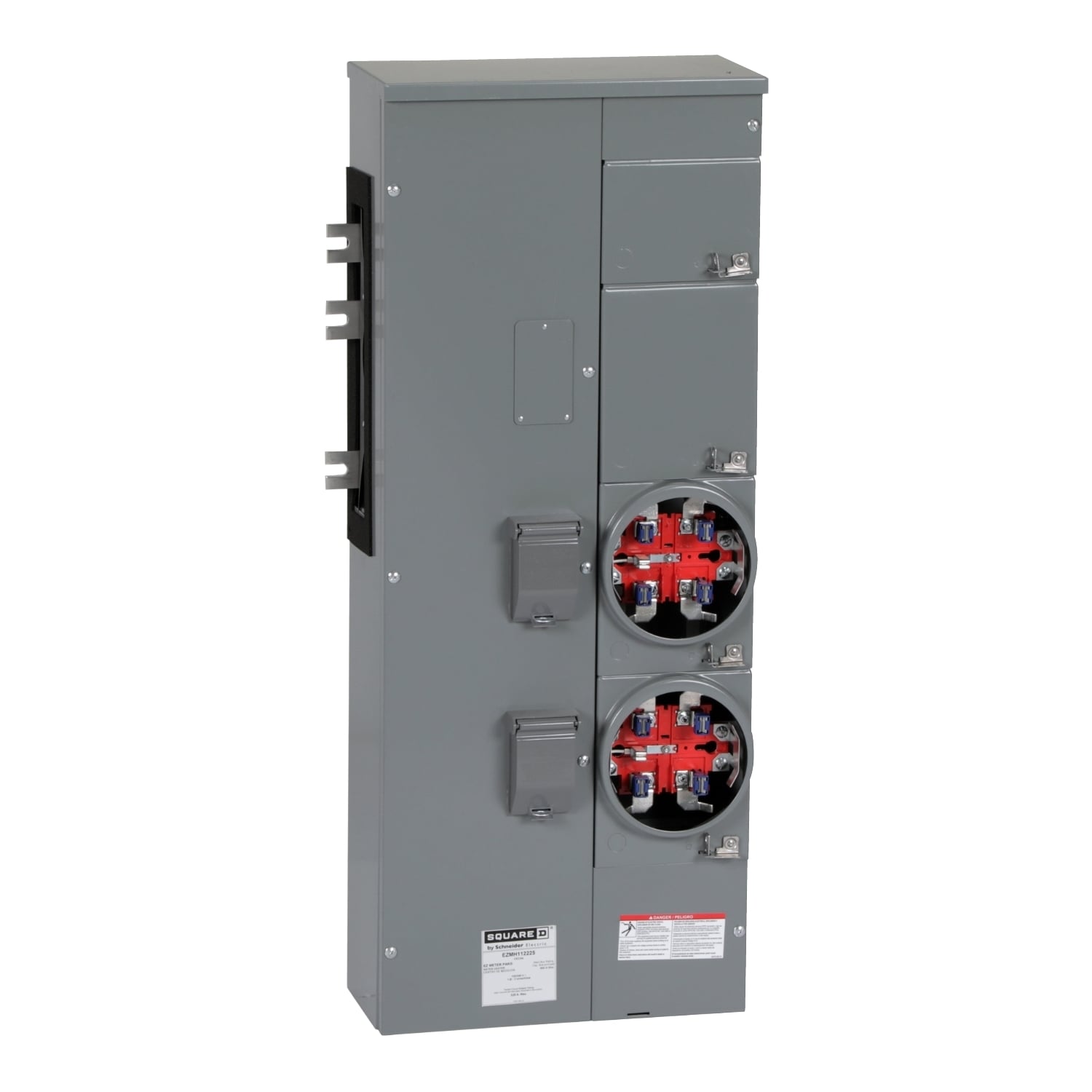 EZMH112225 Branch Unit, EZ Meter Pak, 225 Amp, 2 Socket, 120/240V, Horn Bypass, Ringless, Aluminum Busbar
