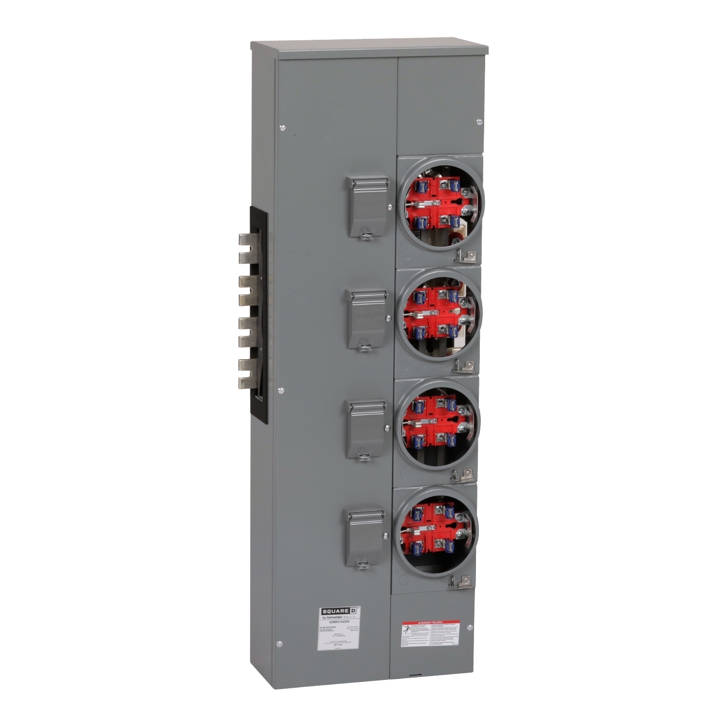 EZMH114225 Branch Unit, EZ Meter Pak, 225 Amp, 4 Socket, 120/240V, Horn Bypass, Ringless