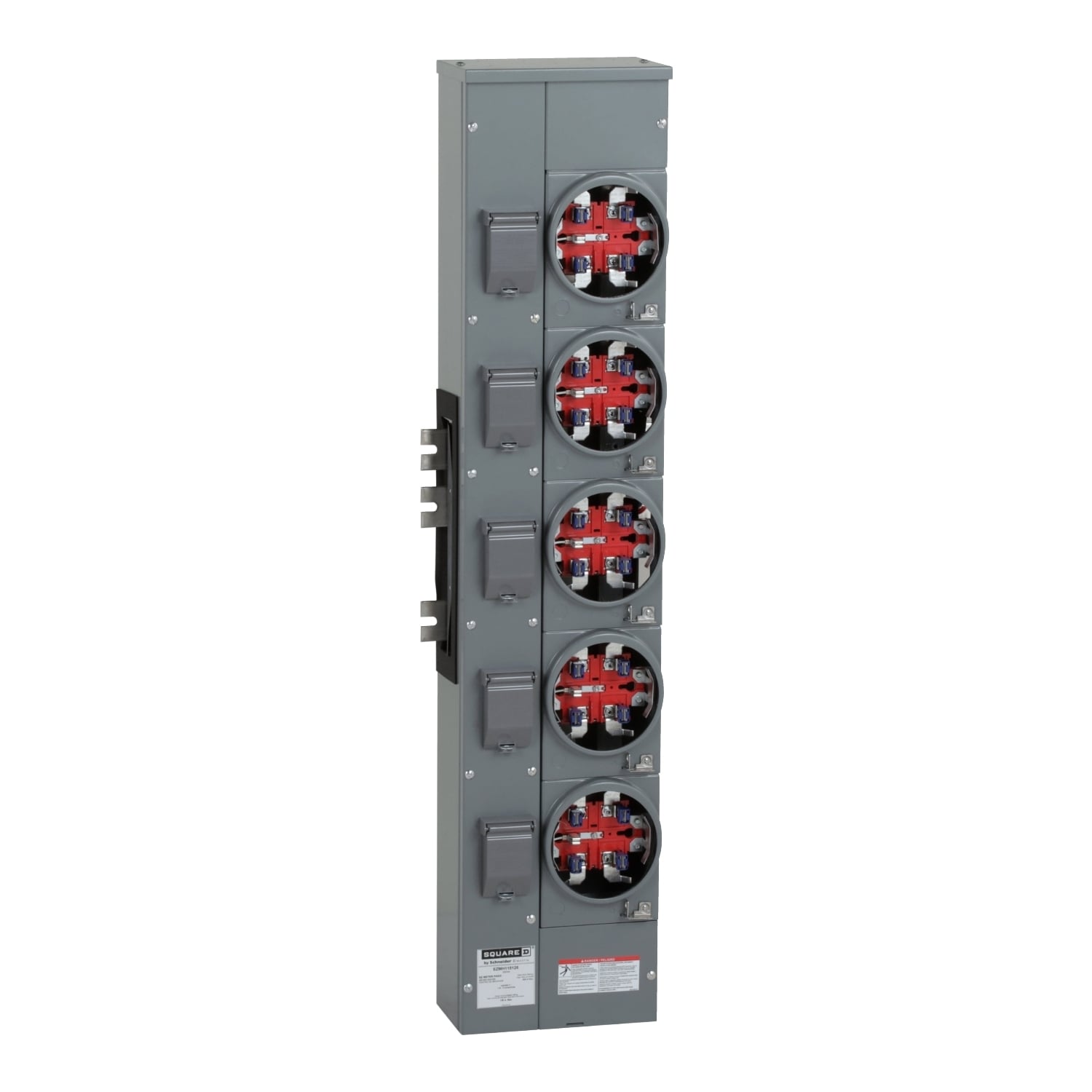 EZMH115125 Branch Unit, EZ Meter Pak, 125 Amp, 5 Socket, 120/240V, Horn Bypass, Ringless, Aluminum Busbar