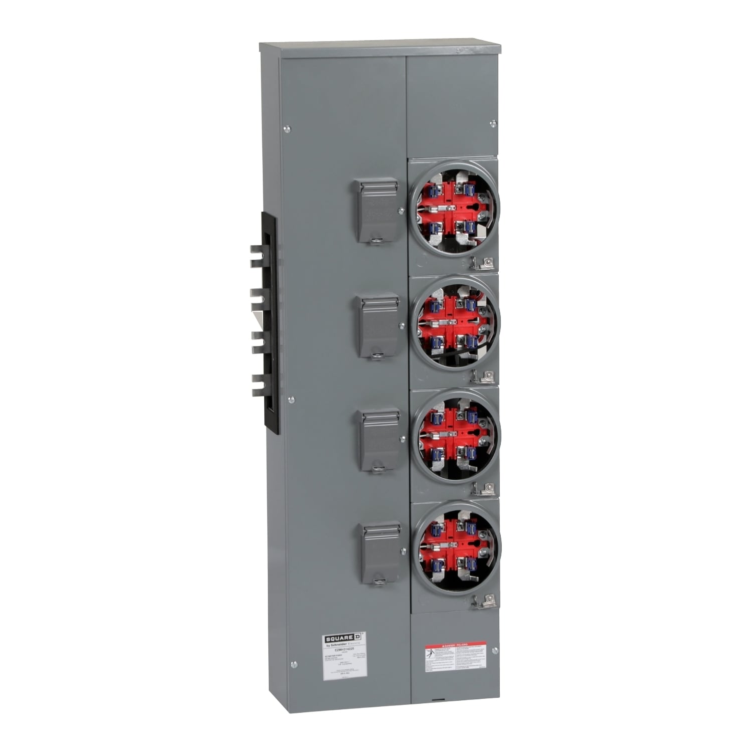 EZMH314225 Branch Unit, EZ Meter Pak, 225 Amp, 4 Socket, 208Y/120V, Horn Bypass, Ringless, Aluminum Busbar