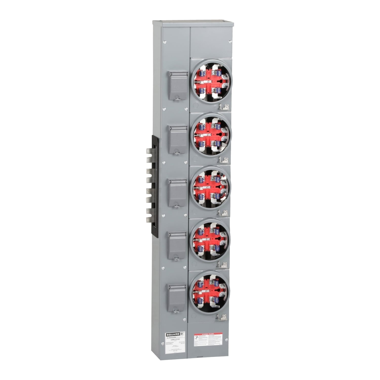 EZMH315125 Branch Unit, EZ Meter Pak, 125 Amp, 5 Socket, 208Y/120V, Horn Bypass, Ringless, Aluminum Busbar