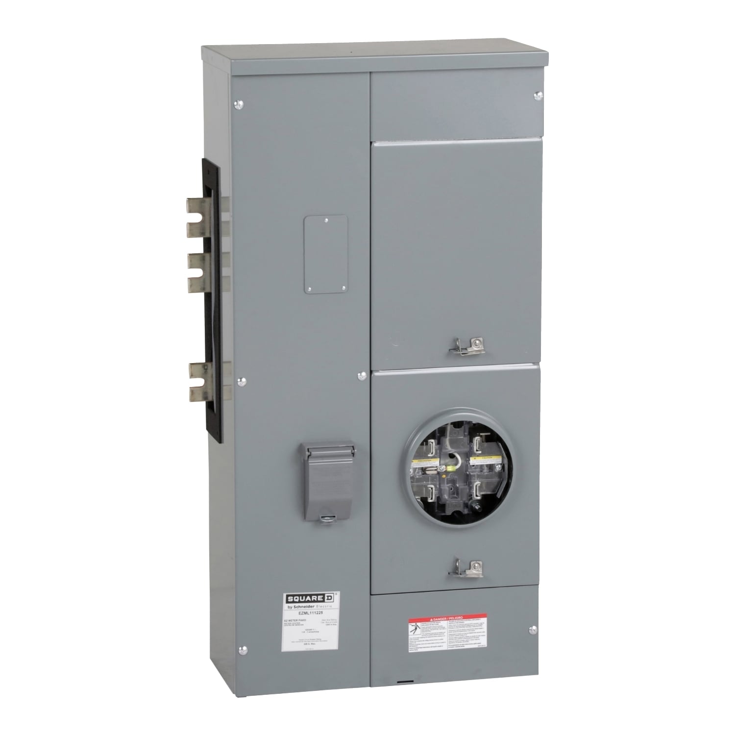 EZML111225 Branch Unit, EZ Meter Pak, 225 Amp, 1 Socket, 120/240V, Lever Bypass, Ringless, Aluminum and Copper Busbar