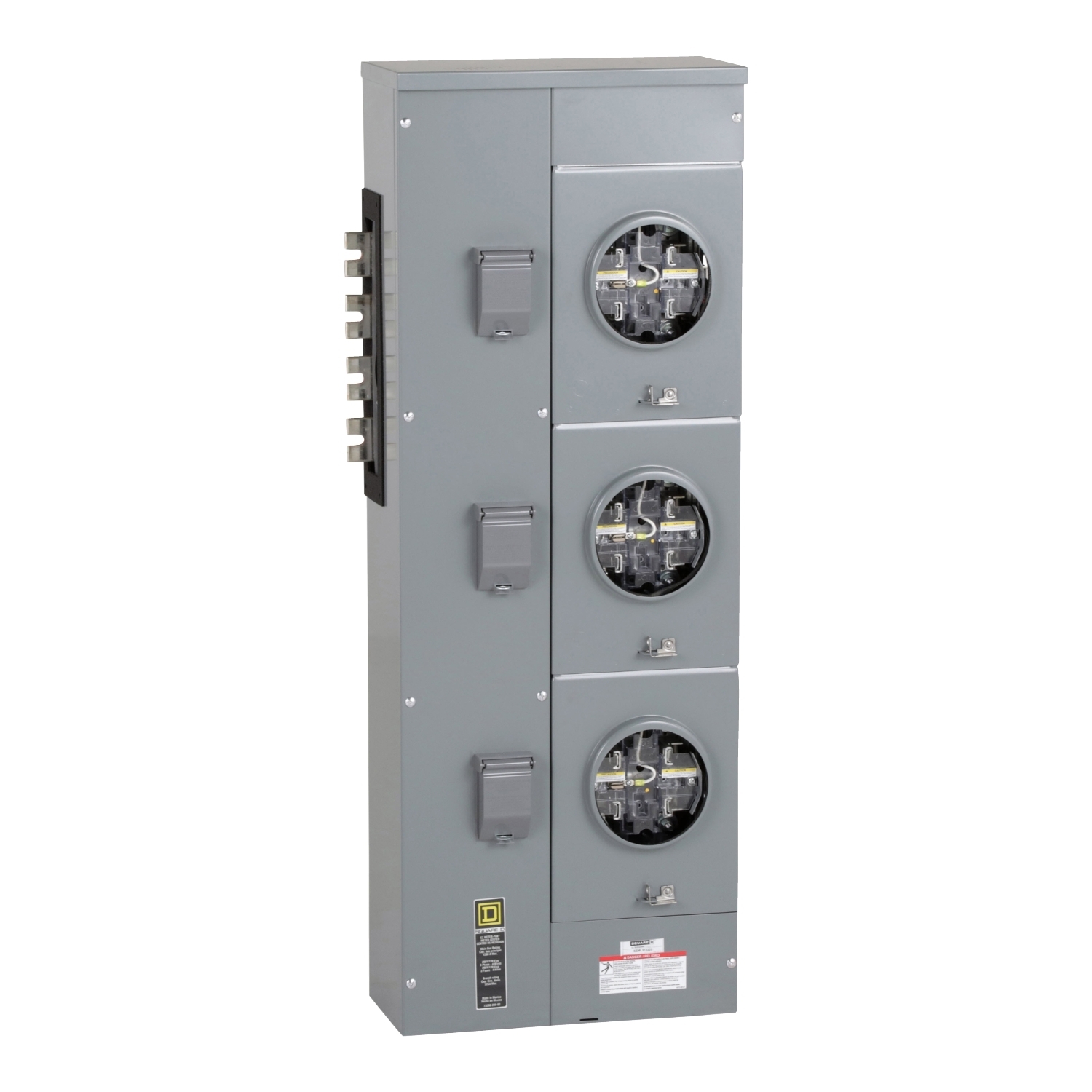EZML313225 Branch Unit, EZ Meter Pak, 225 Amp, 3 Socket, 208Y/120V, Lever Bypass, Ringless, Aluminum and Copper Busbar