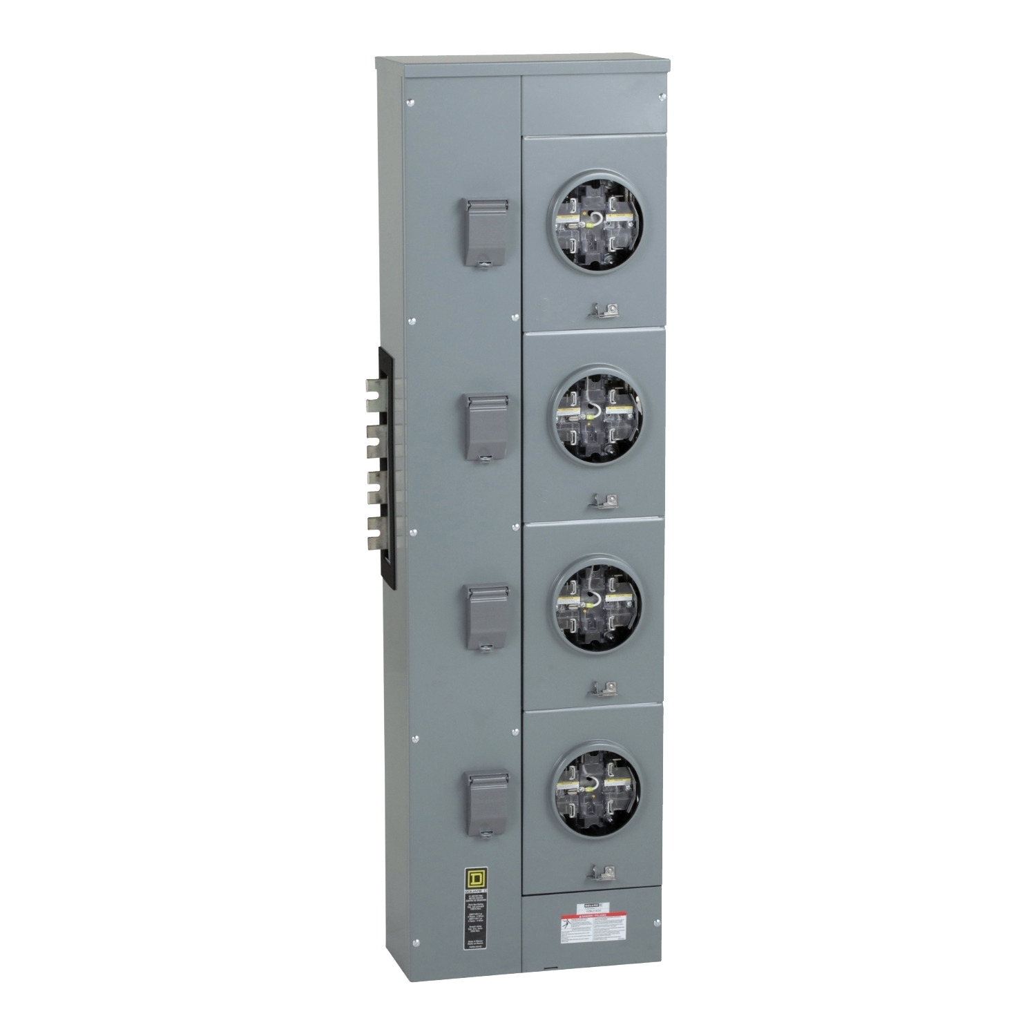 EZML314225 Branch Unit, EZ Meter Pak, 225 Amp, 4 Socket, 208Y/120V, Lever Bypass, Ringless, Aluminum and Copper Busbar