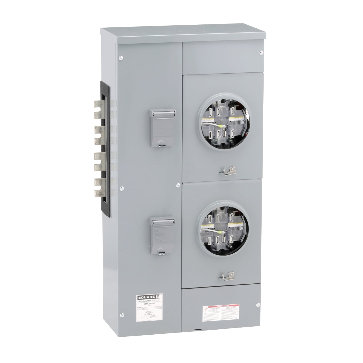 EZML332225 Branch Unit, EZ Meter Pak, 225 Amp, 2 Socket, 208Y/120V, Lever Bypass, Ringless, Aluminum and Copper Busbar