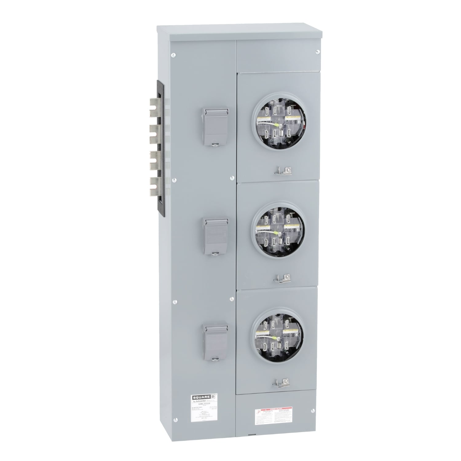 EZML333225 Branch Unit, EZ Meter Pak, 225 Amp, 3 Socket, 208Y/120V, Lever Bypass, Ringless, Aluminum and Copper Busbar