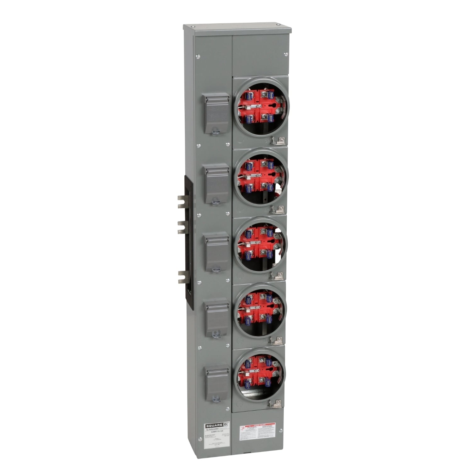 EZMR115125 EZ Meter Pak Meter Center Branch Unit, 125 Amp, 1 Phase, Ringless, No Bypass, 5 Jaw with no release, 5 Socket, 120/240V