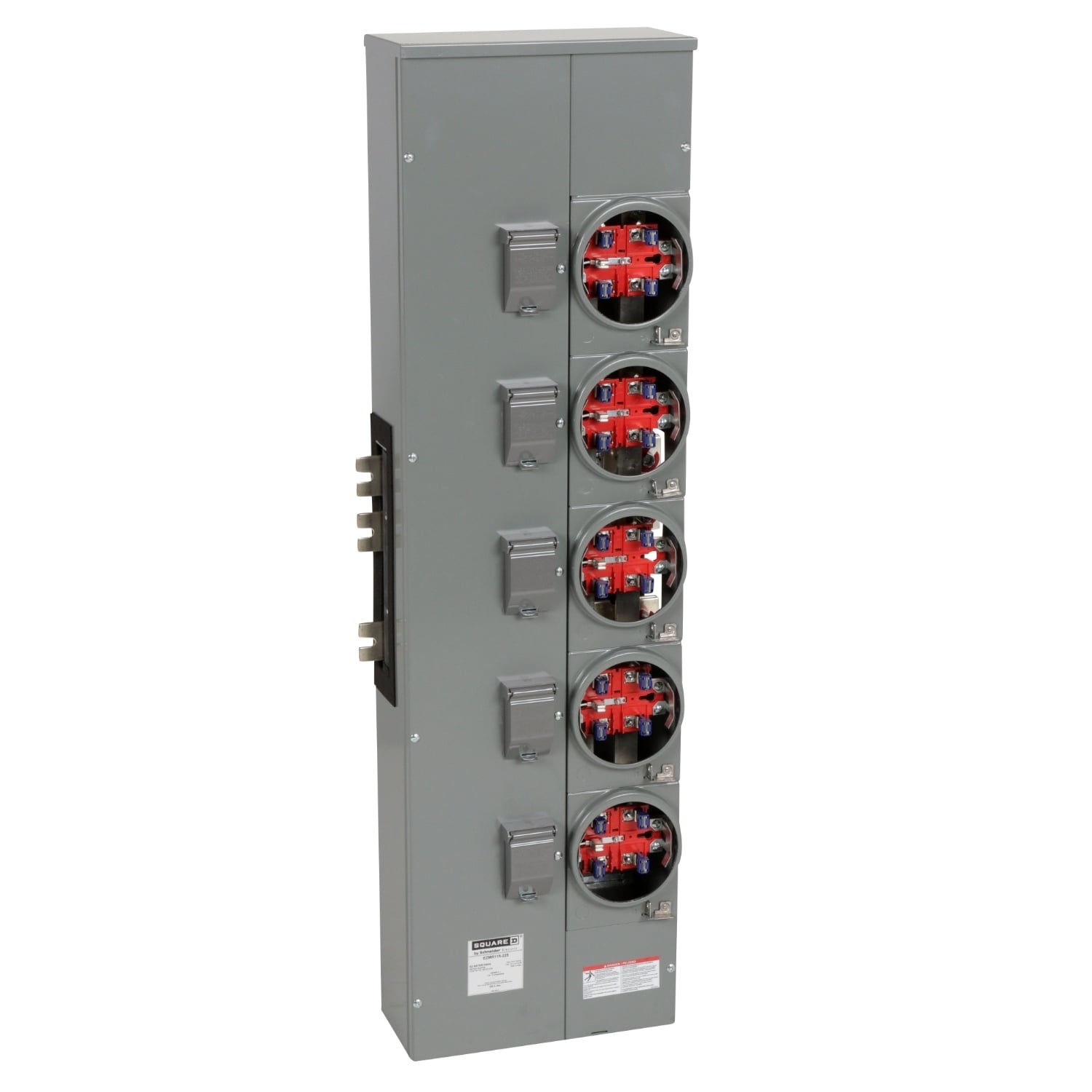 EZMR115225 Branch Unit, EZ Meter Pak, 225 Amp, 5 Socket, 120/240V, No Bypass, Ringless, Aluminum and Copper Busbar