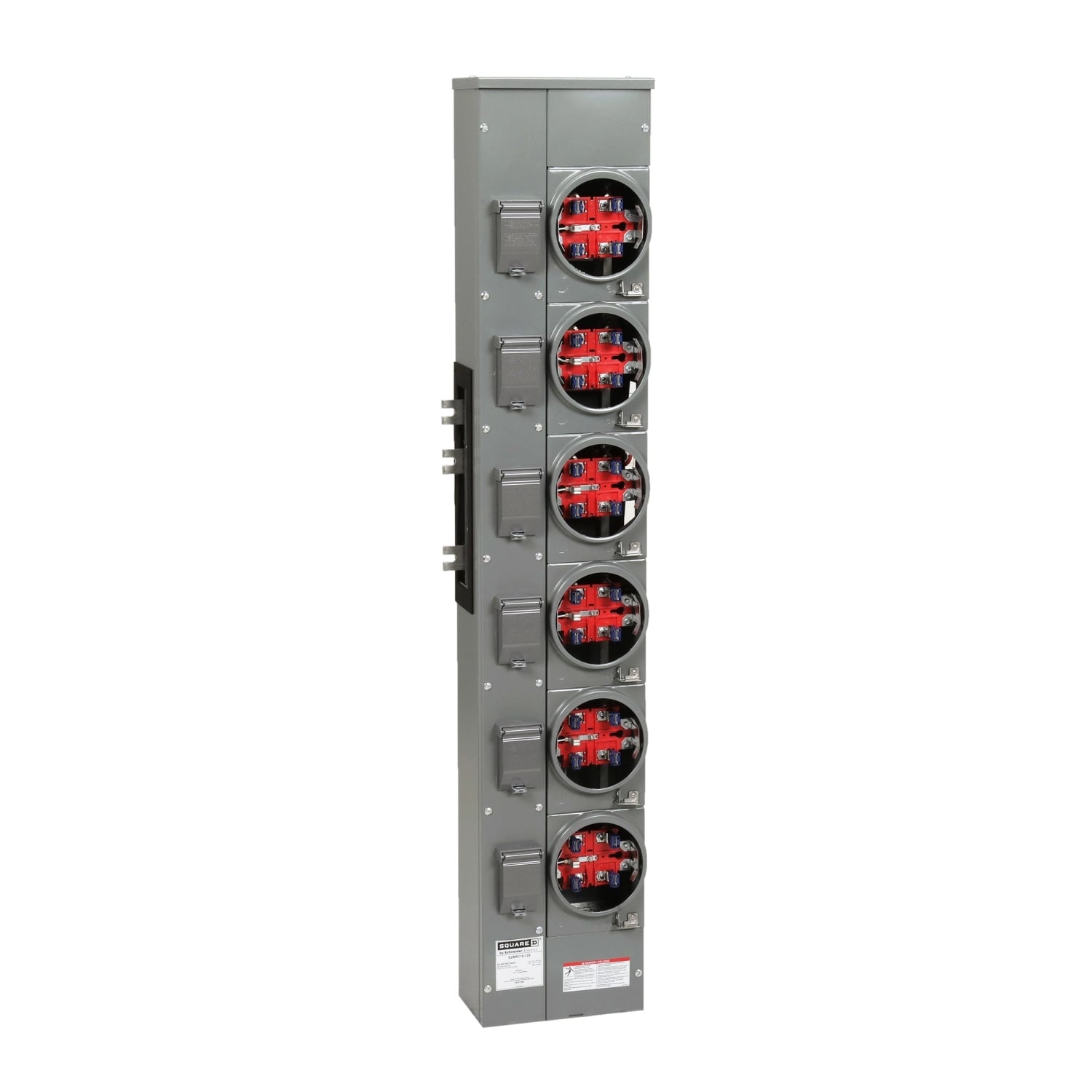 EZMR116125 Branch Unit, EZ Meter Pak, 125 Amp, 6 Socket, 120/240V, No Bypass, Ringless, Aluminum Busbar