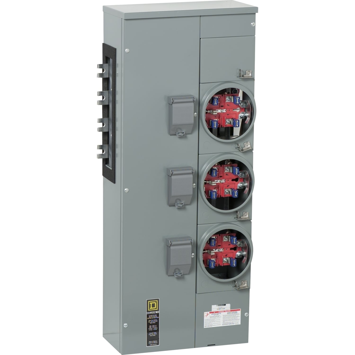 EZMR313225X Branch Unit, EZ Meter Pak, 225 Amp, 3 Socket, 208Y/120V, No Bypass, Ringless, Aluminum and Copper Busbar