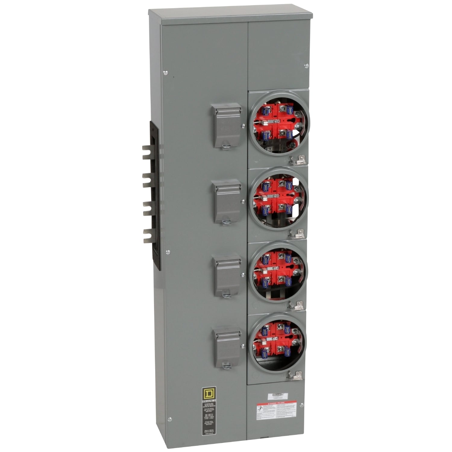 EZMR314225 Branch Unit, EZ Meter Pak, 225 Amp, 4 Socket, 208Y/120V, No Bypass, Ringless, Aluminum Busbar