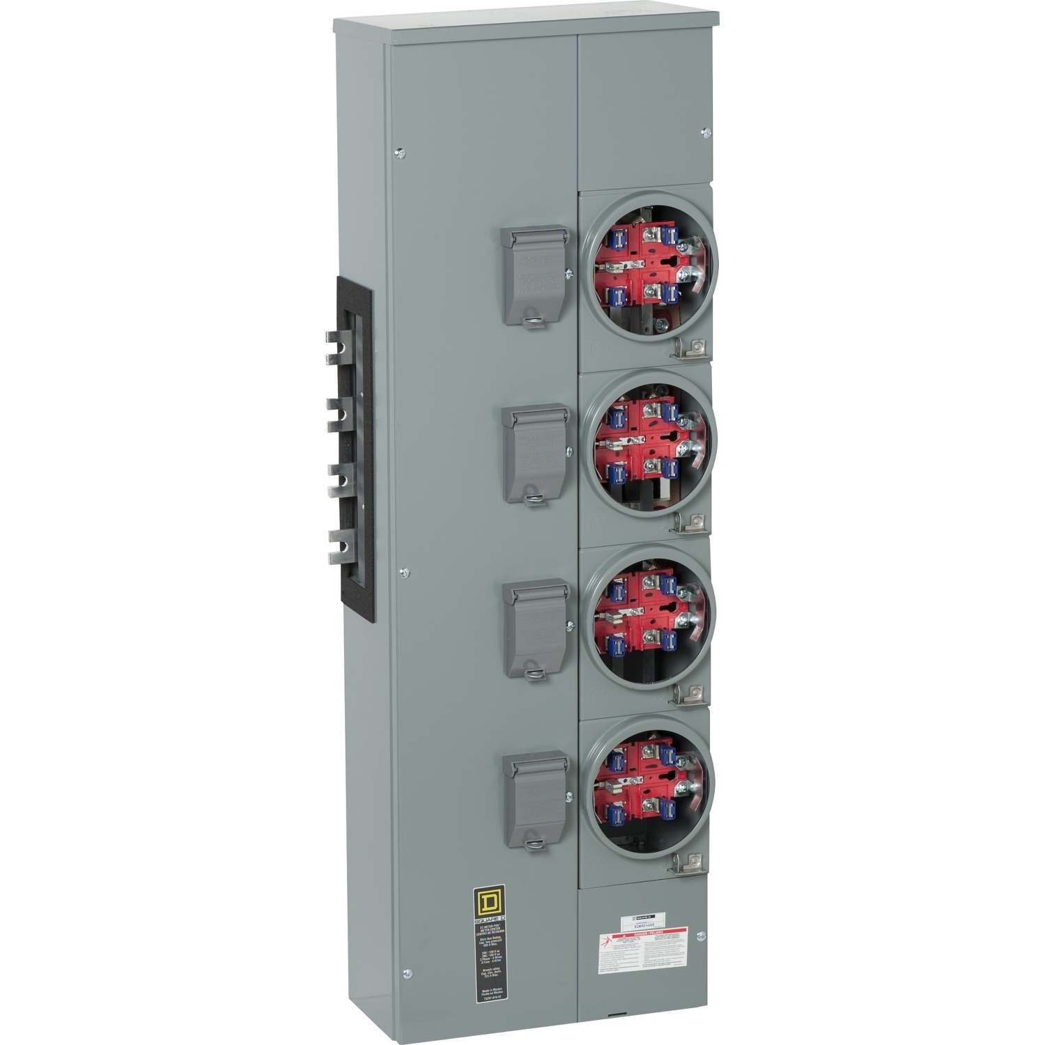 EZMR314225X Branch Unit, EZ Meter Pak, 225 Amp, 4 Socket, 208Y/120V, No Bypass, Ringless