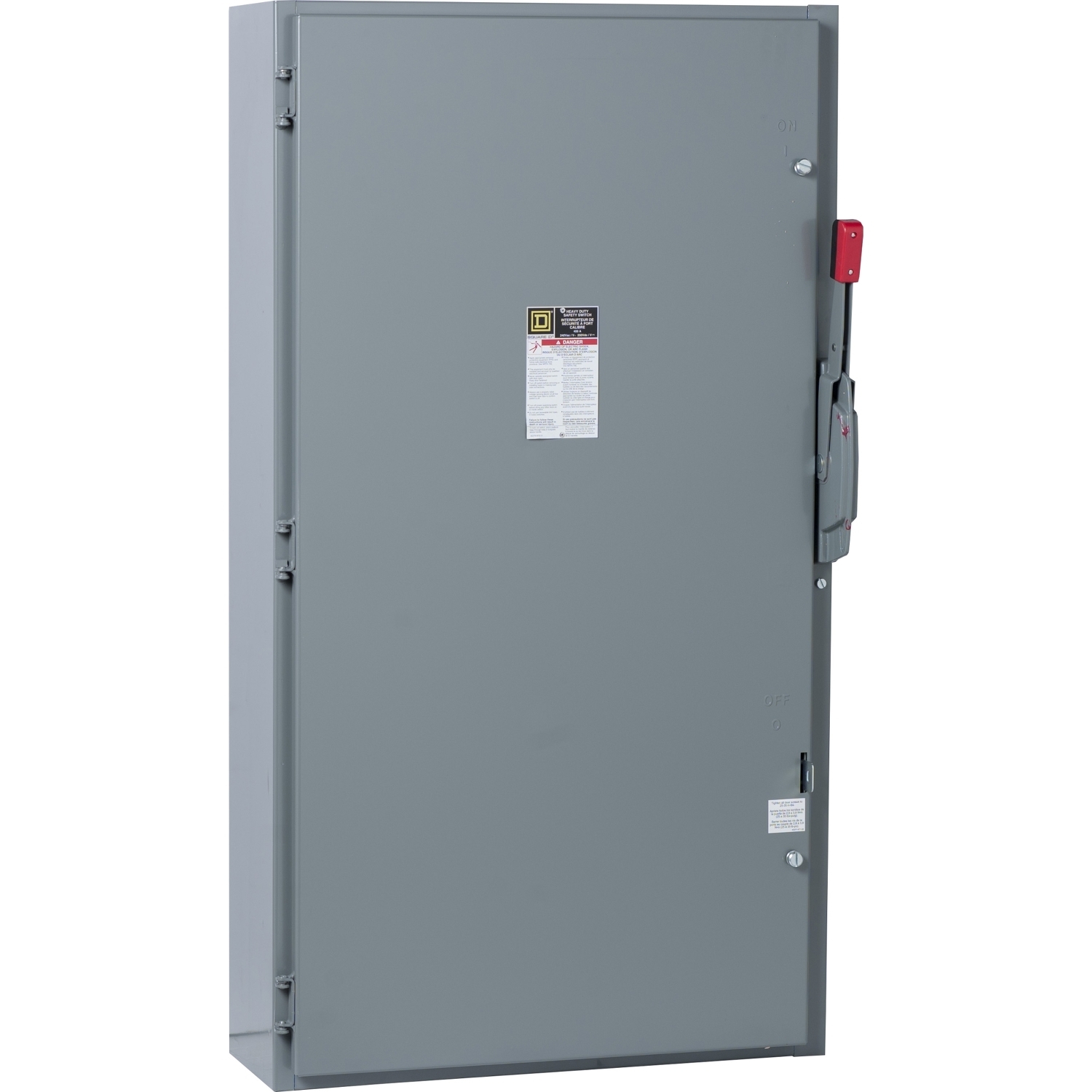 Safety switch, heavy duty, fusible, 400A, 2 wire, 2 pole, 50hp, 240VAC/250VDC, NEMA 1