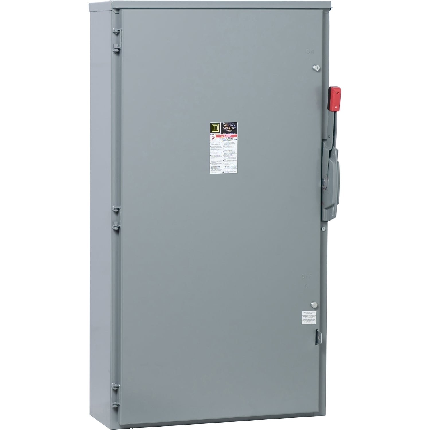 Safety switch, heavy duty, fusible, 400A, 2 wire, 2 pole, 125hp, 50hp, 240VAC/250VDC, NEMA 3R