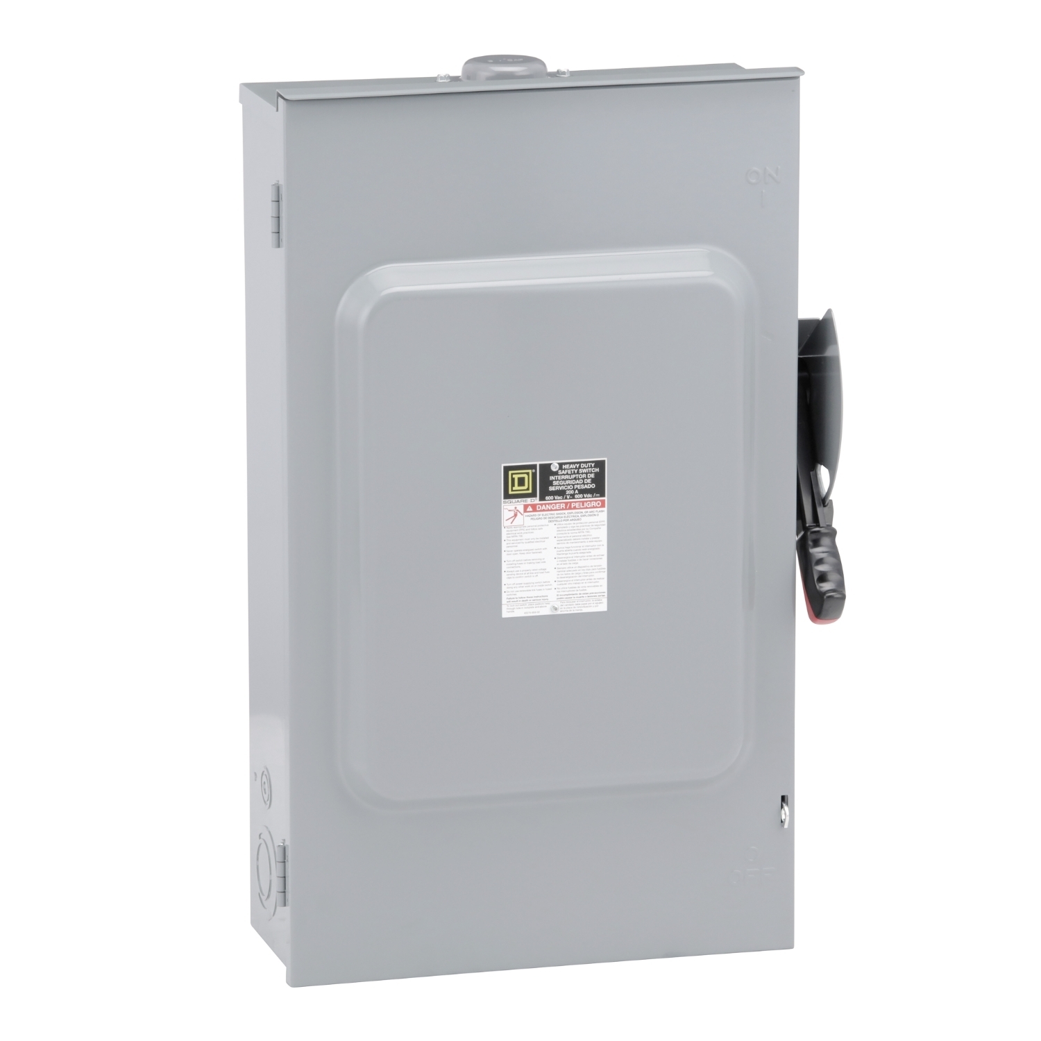 Safety switch, heavy duty, fusible, 200A, 3 wire, 3 pole, 150HP, 600V AC/DC, NEMA 3R, bolt on hub provision