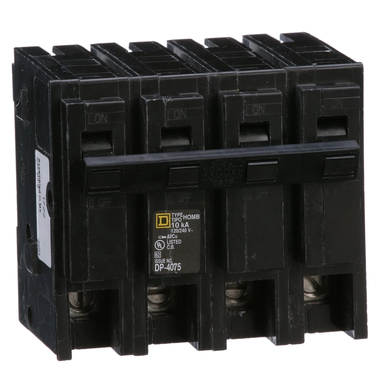 HOM2150 Homeline Miniature Circuit Breaker, 150 Amp, 4 Pole, 120/240V