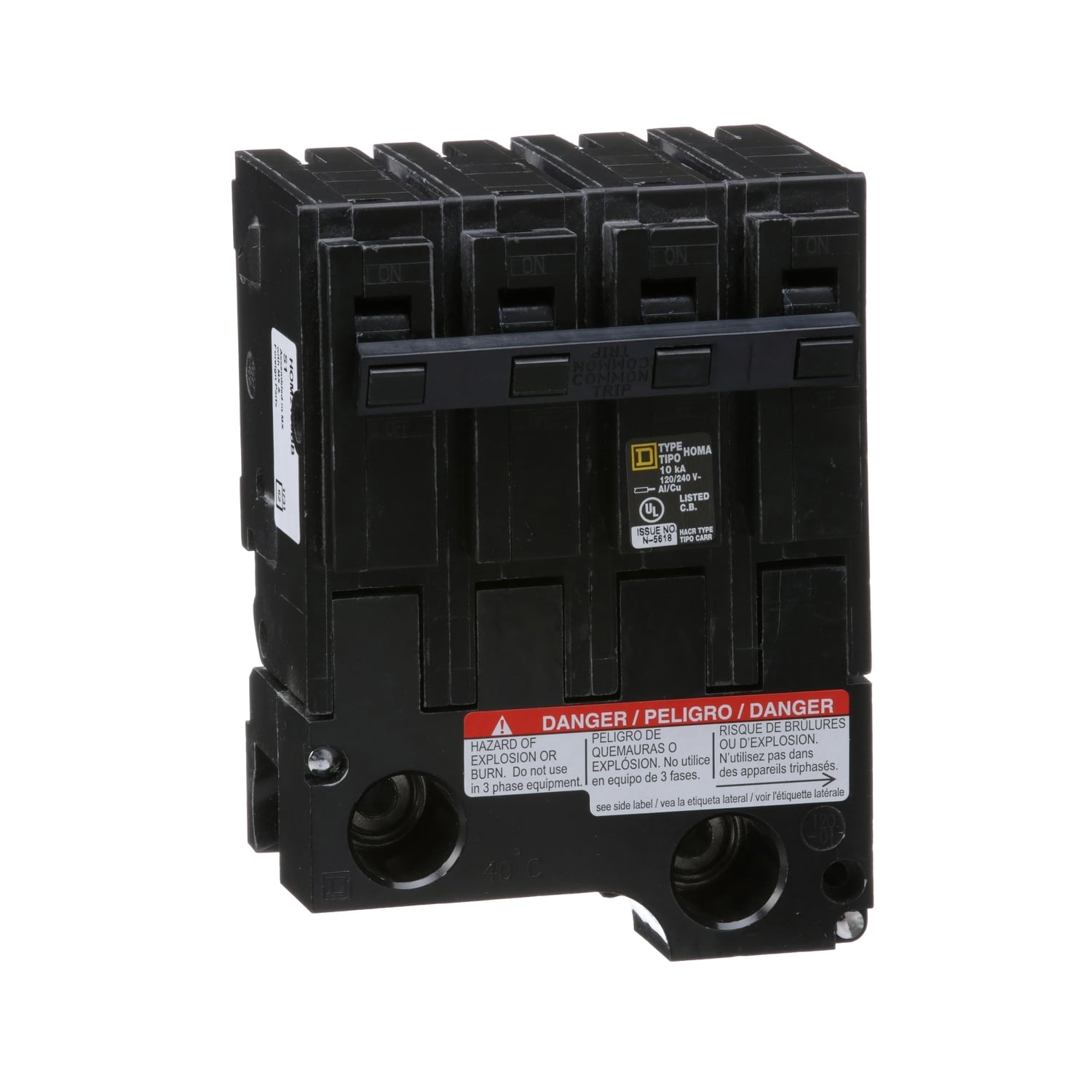 HOM2200BB Homeline Miniature Circuit Breaker, 200 Amp, 2 Pole, 120/240V