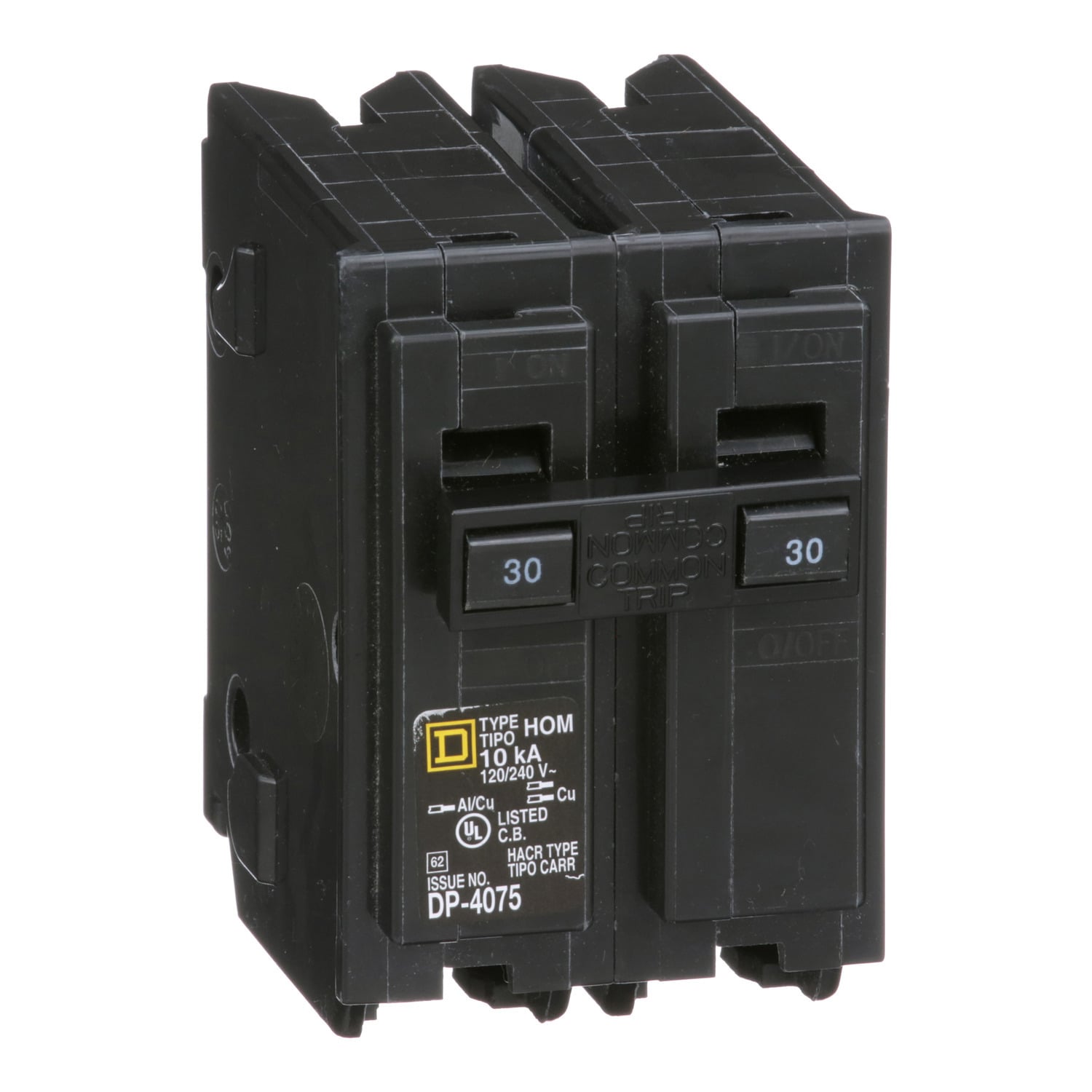 HOM2305219 Homeline Miniature Circuit Breaker, 30 Amp, 2 Pole, 120/240V