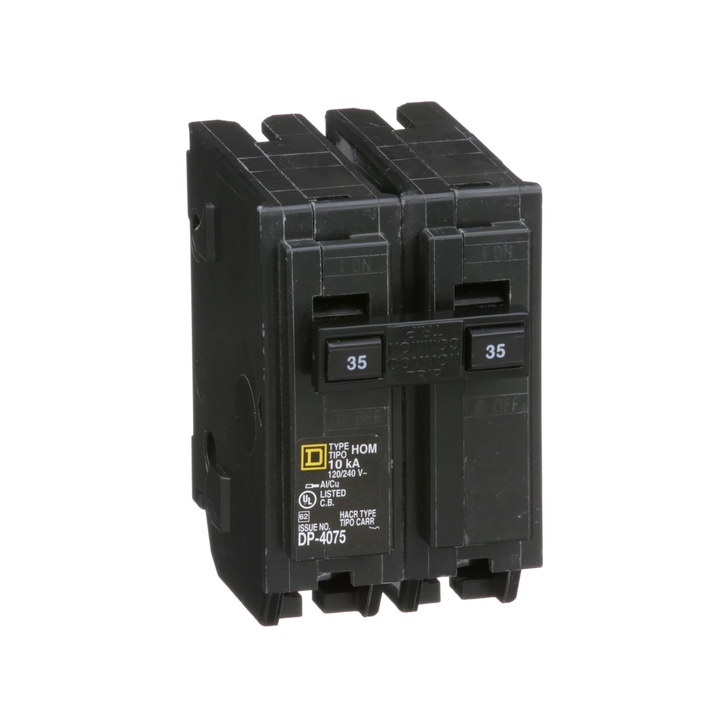 HOM235 Homeline Miniature Circuit Breaker, 35 Amp, 2 Pole, 120/240V