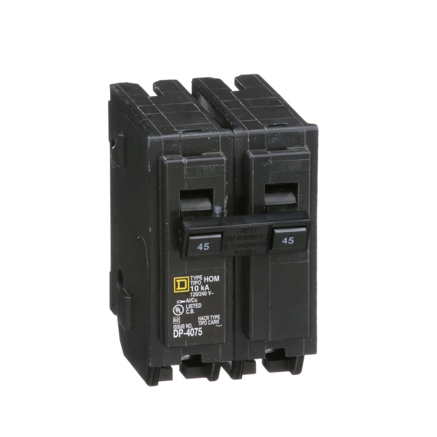 HOM245 Homeline Miniature Circuit Breaker, 45 Amp, 2 Pole, 120/240V