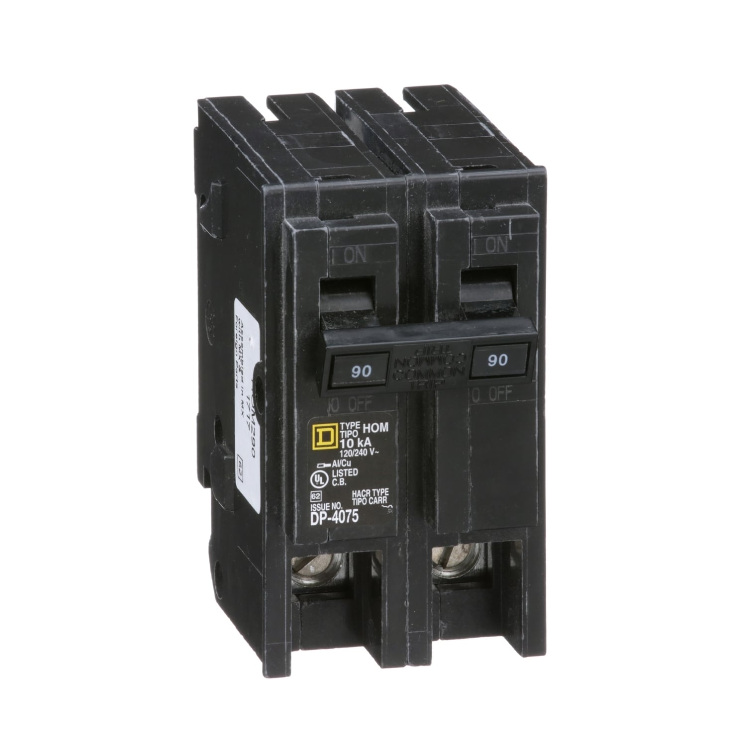 HOM290 Homeline Miniature Circuit Breaker, 90 Amp, 2 Pole, 120/240V