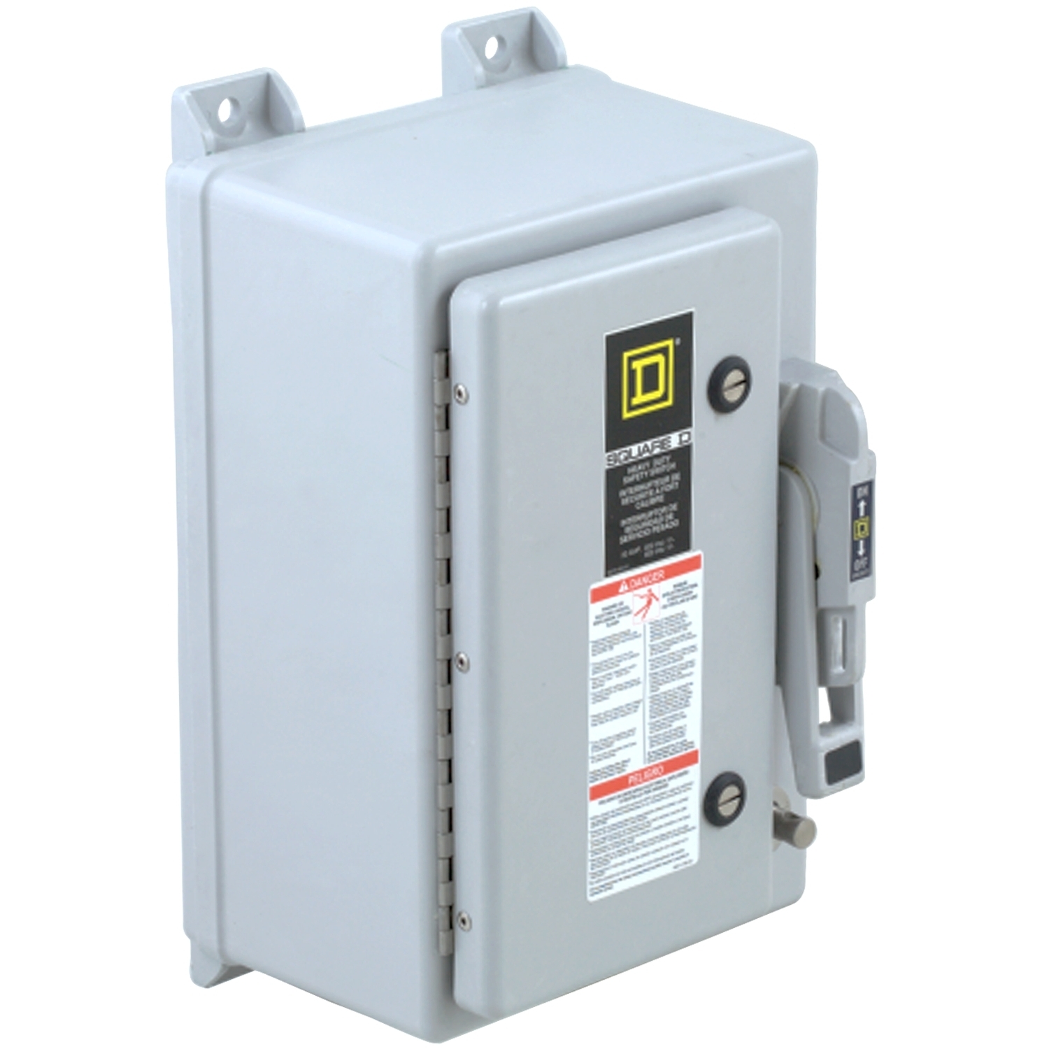 Safety switch, heavy duty, non fusible, 200A, 3 pole, 150HP, 600V AC/DC, NEMA 4X, fiberglass reinforced polyester