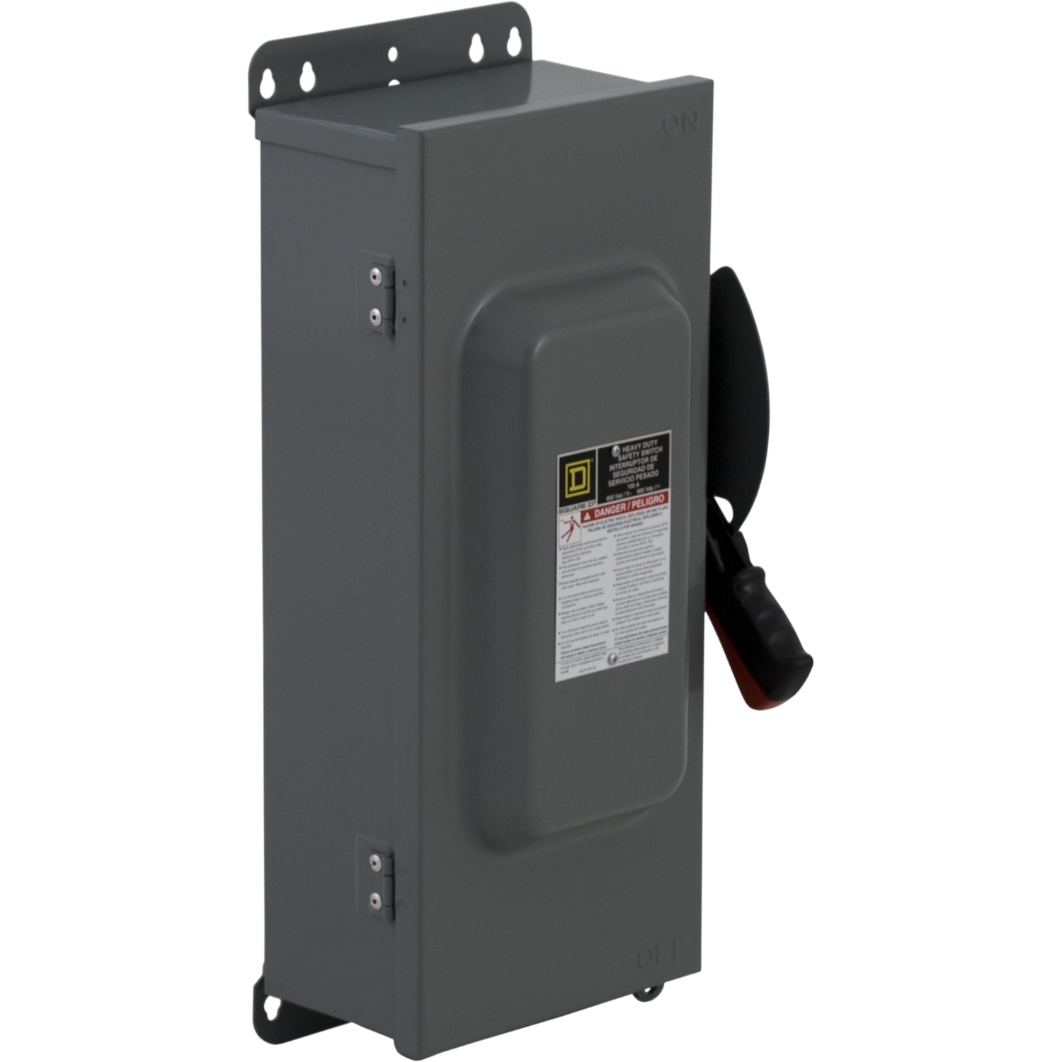 Safety switch, heavy duty, non fusible, 100A, 4 pole, 75hp, 600VAC/DC, NEMA 12