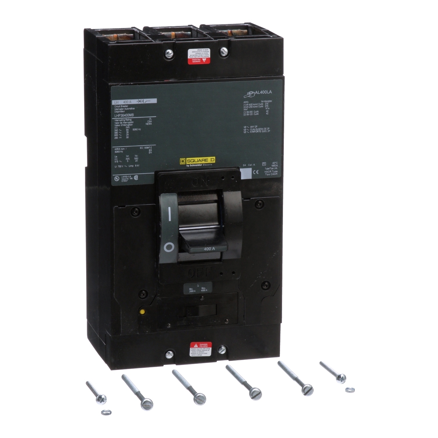 Circuit breaker, LA, I-Line panelboard, 300A, 2 pole, 22kA, 600VAC, 250VDC, AC phase