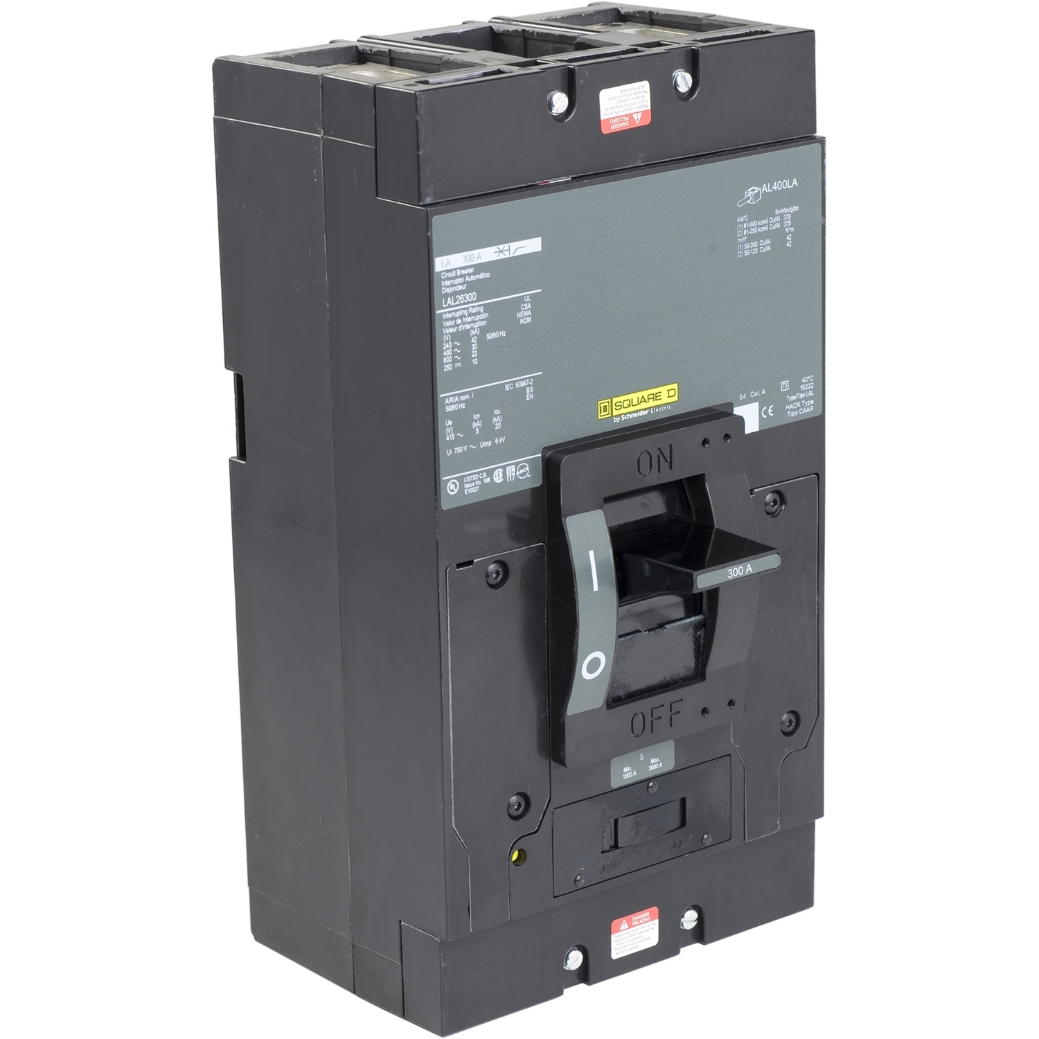 Circuit breaker, LA, 225A, 2 pole, 600VAC, 22kA, 250VDC, 10kA, lugs