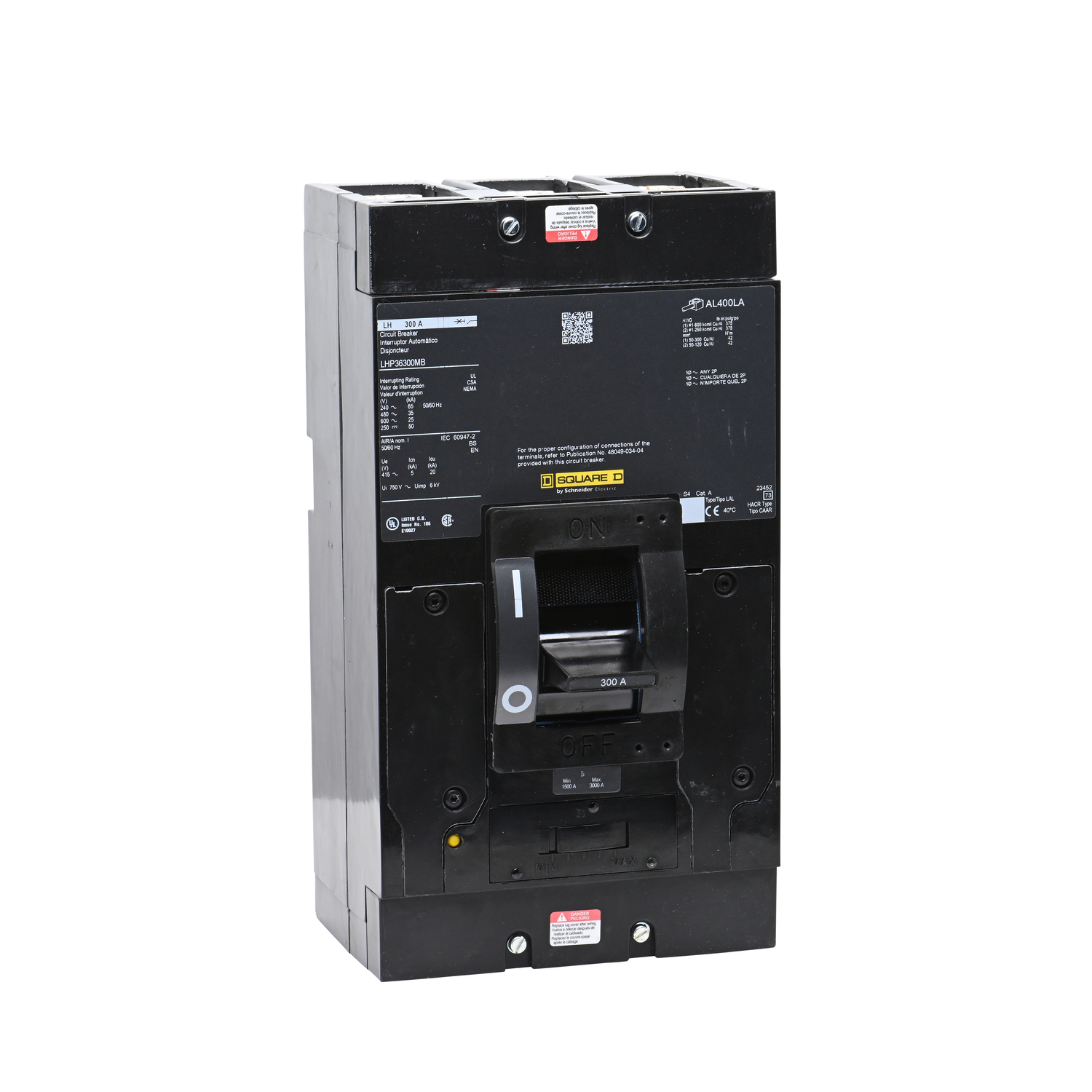 LHP36300MB Molded Case Circuit Breaker, 300 Amp, 3 Pole, 600V