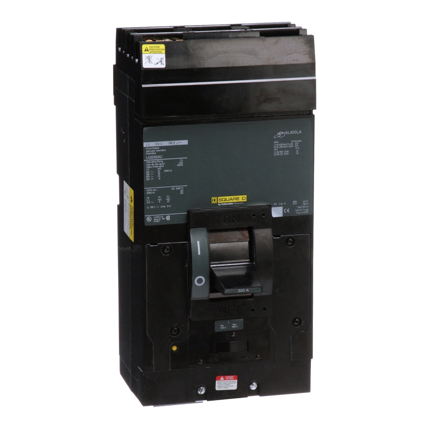 LHP36400MB Molded Case Circuit Breaker, 400 Amp, 3 Pole, 600V